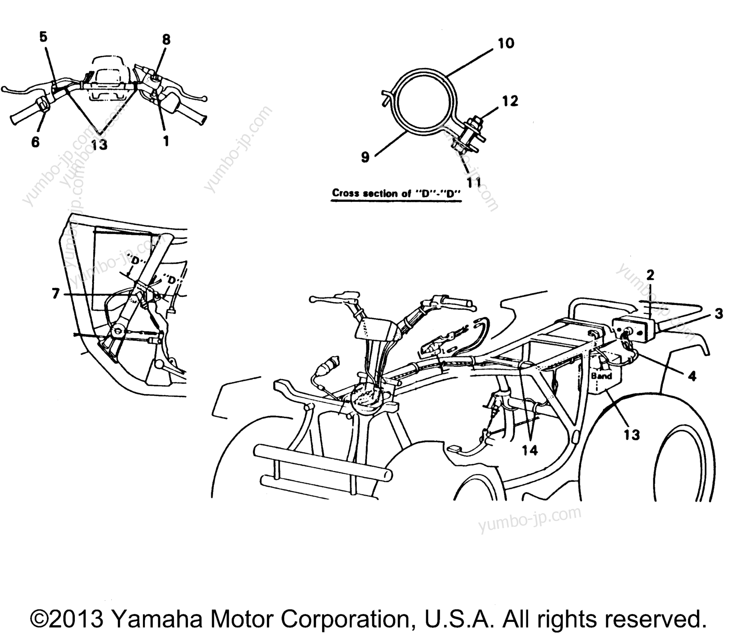 Taillight Kit (Maine & New Hampshire) for ATVs YAMAHA BIG BEAR 4WD (YFM350FWJ_) 1997 year