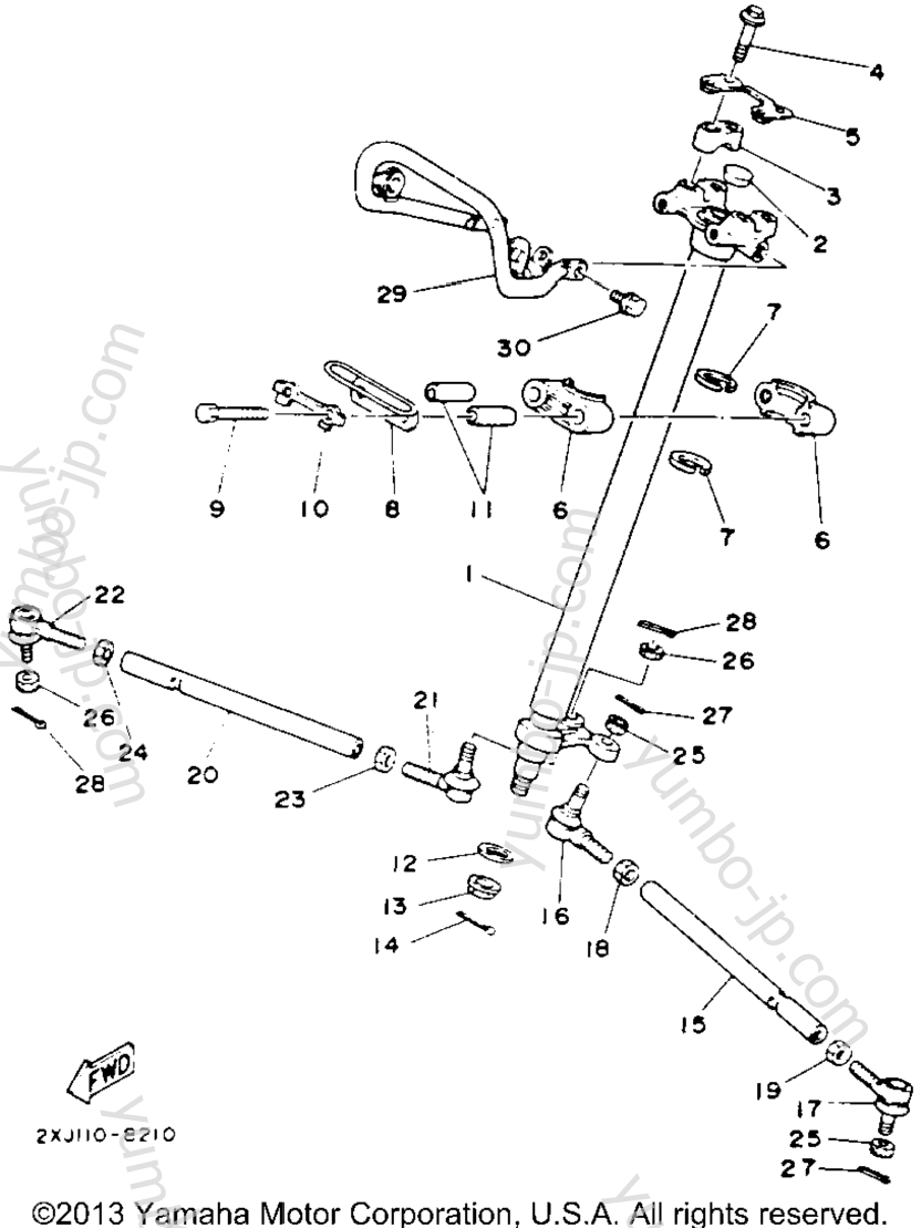 Steering для квадроциклов YAMAHA BLASTER (YFS200E) 1993 г.