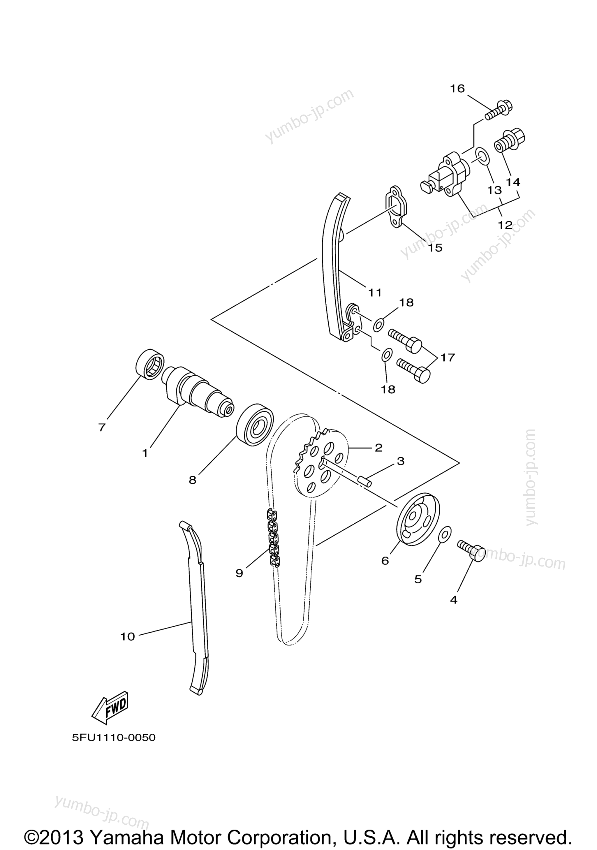 Camshaft Chain для квадроциклов YAMAHA BIG BEAR 4WD (YFM400FN) 2001 г.