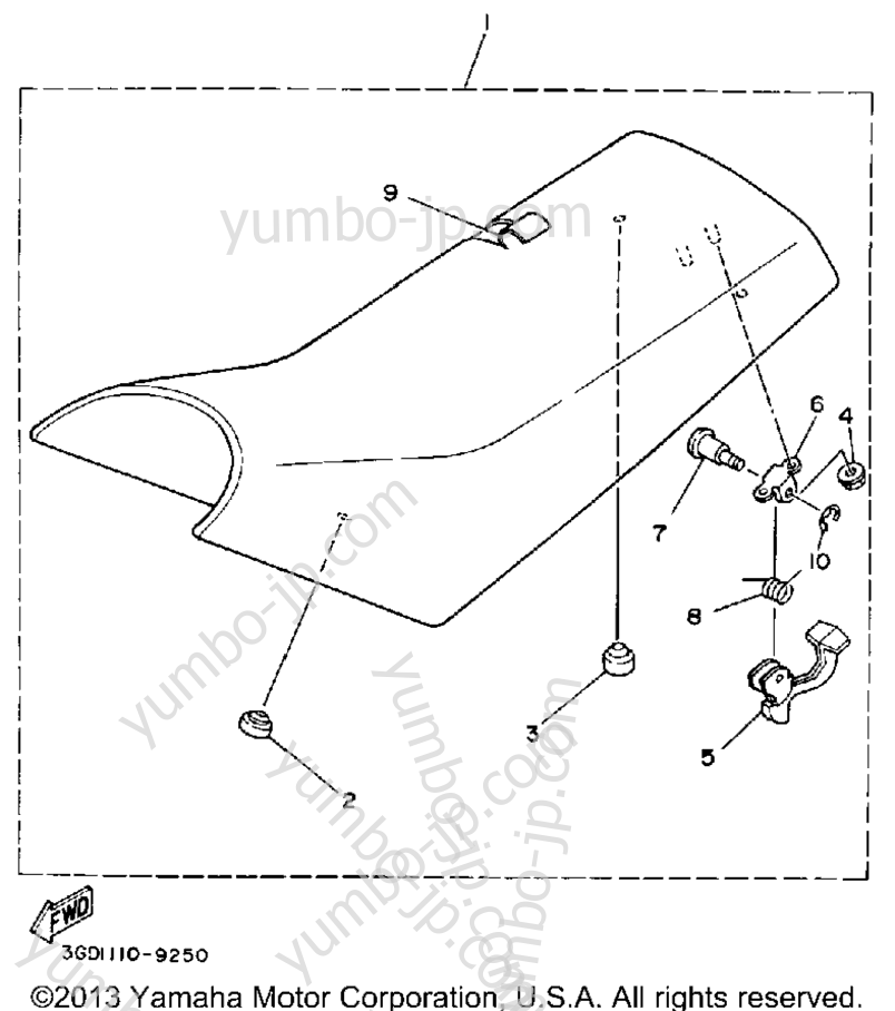 SEAT для квадроциклов YAMAHA WARRIOR (YFM350XB) 1991 г.