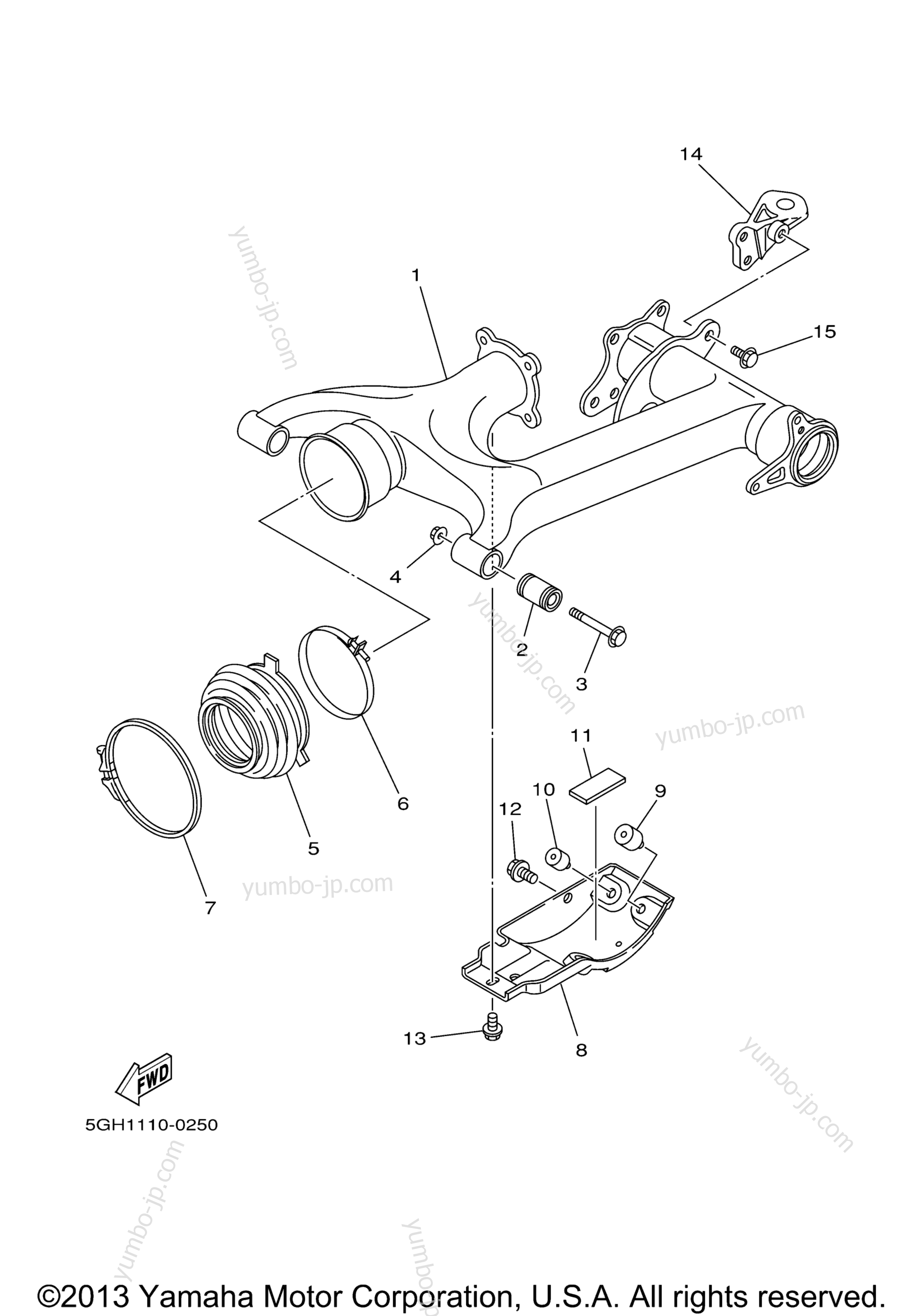 REAR ARM for ATVs YAMAHA KODIAK 4WD REALTREE X-TRA (YFM400FAHM) 2000 year