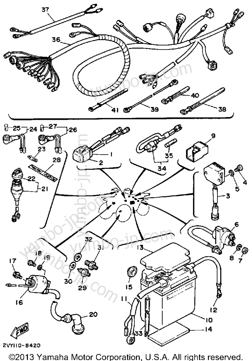 Electrical 1 for ATVs YAMAHA MOTO-4 (YFM200DXU) 1988 year