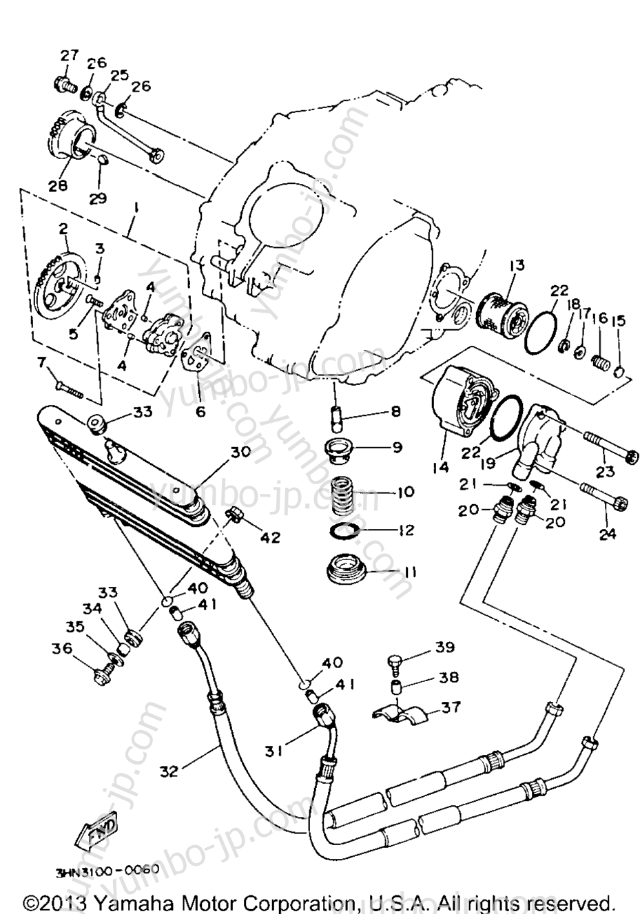 Масляный насос для квадроциклов YAMAHA BIG BEAR 4WD (YFM350FWB) 1991 г.