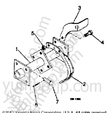 Tine Mounting for ATVs YAMAHA YFP350U ATTACHMENTS (RT38) 1989 year