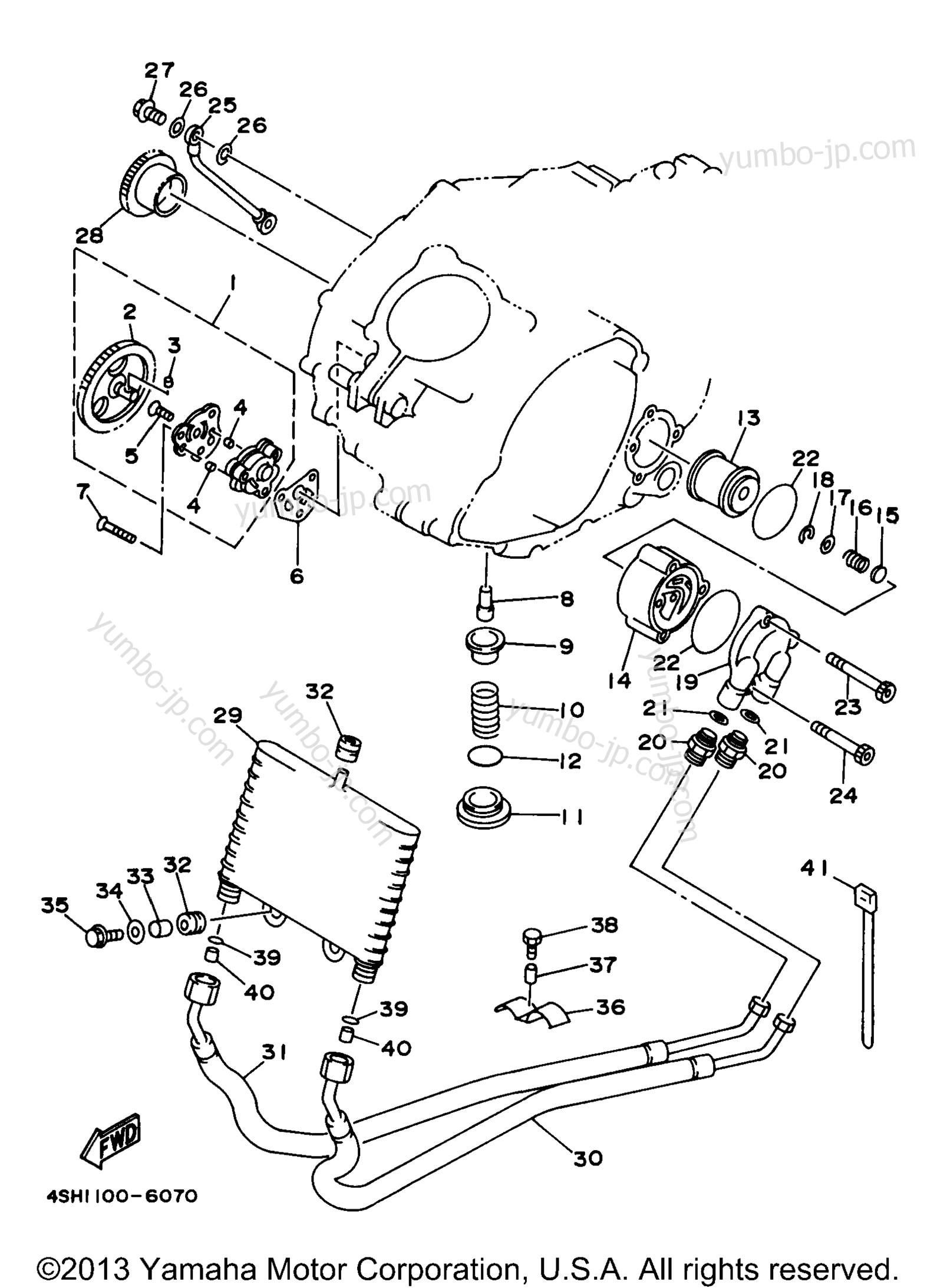 Масляный насос для квадроциклов YAMAHA KODIAK 4WD (YFM400FWJ) 1997 г.