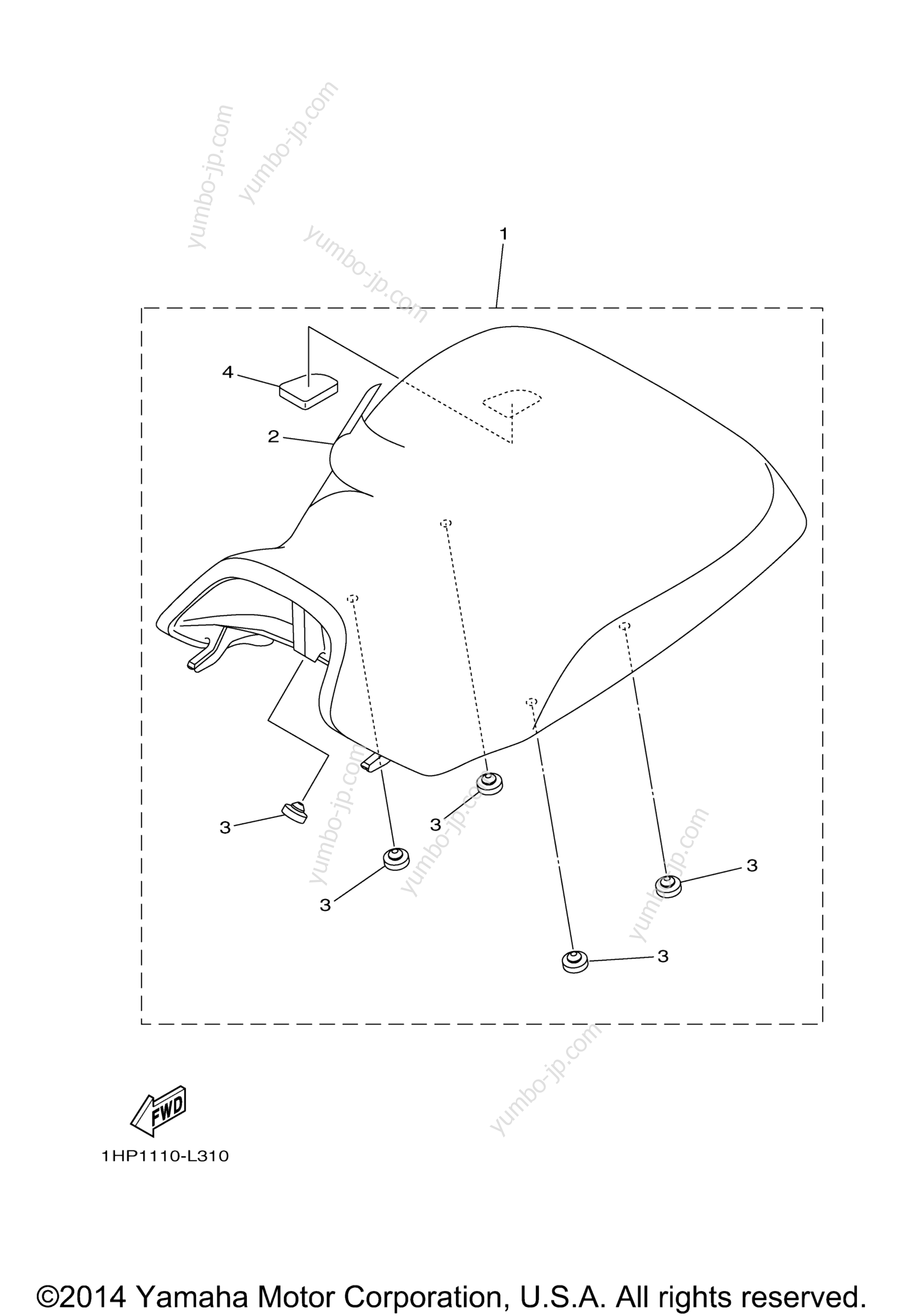 SEAT for ATVs YAMAHA GRIZZLY 700 4WD (YFM7FGBGR) 2012 year