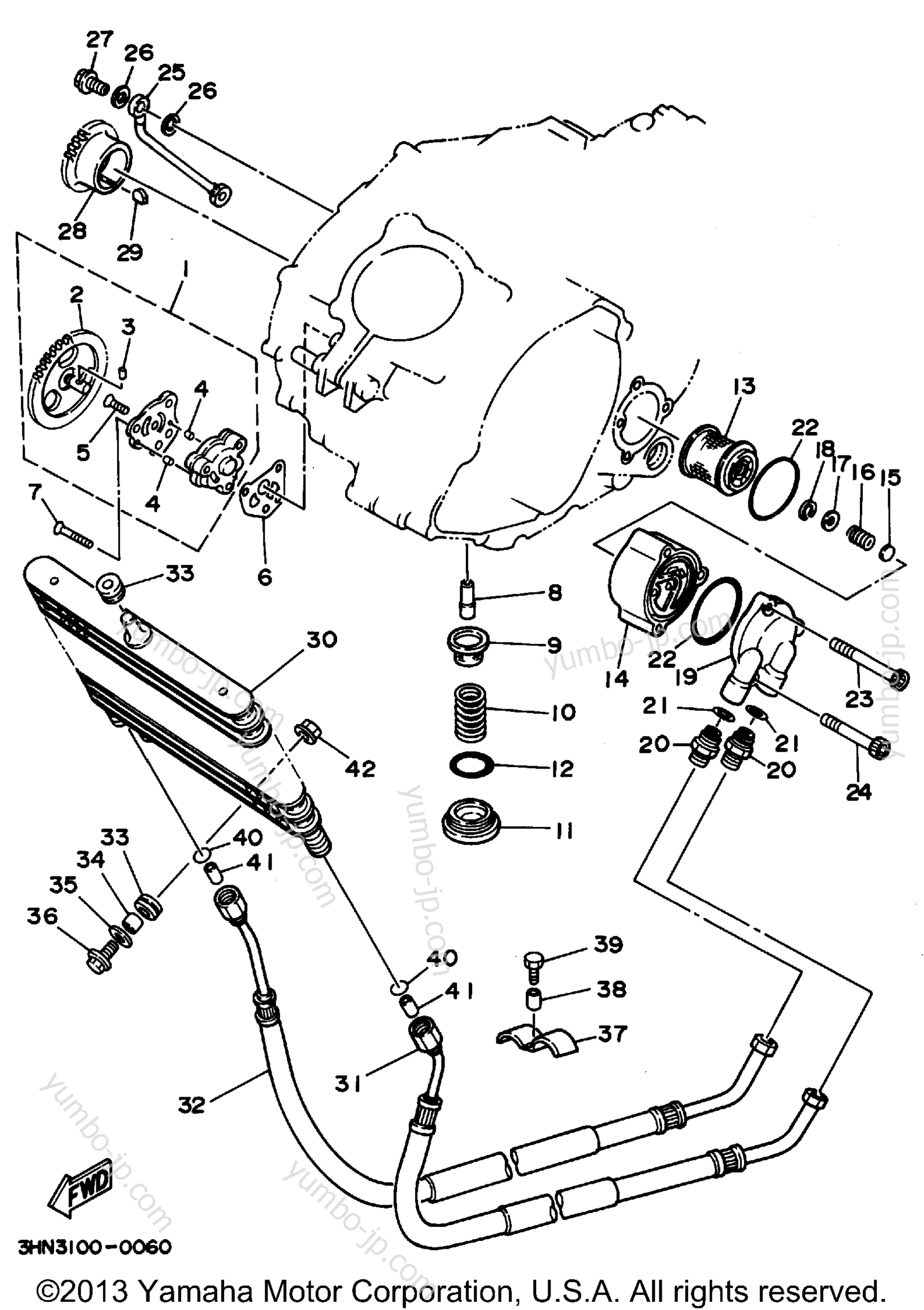 Масляный насос для квадроциклов YAMAHA BIG BEAR 4WD (YFM350FWG_) 1995 г.