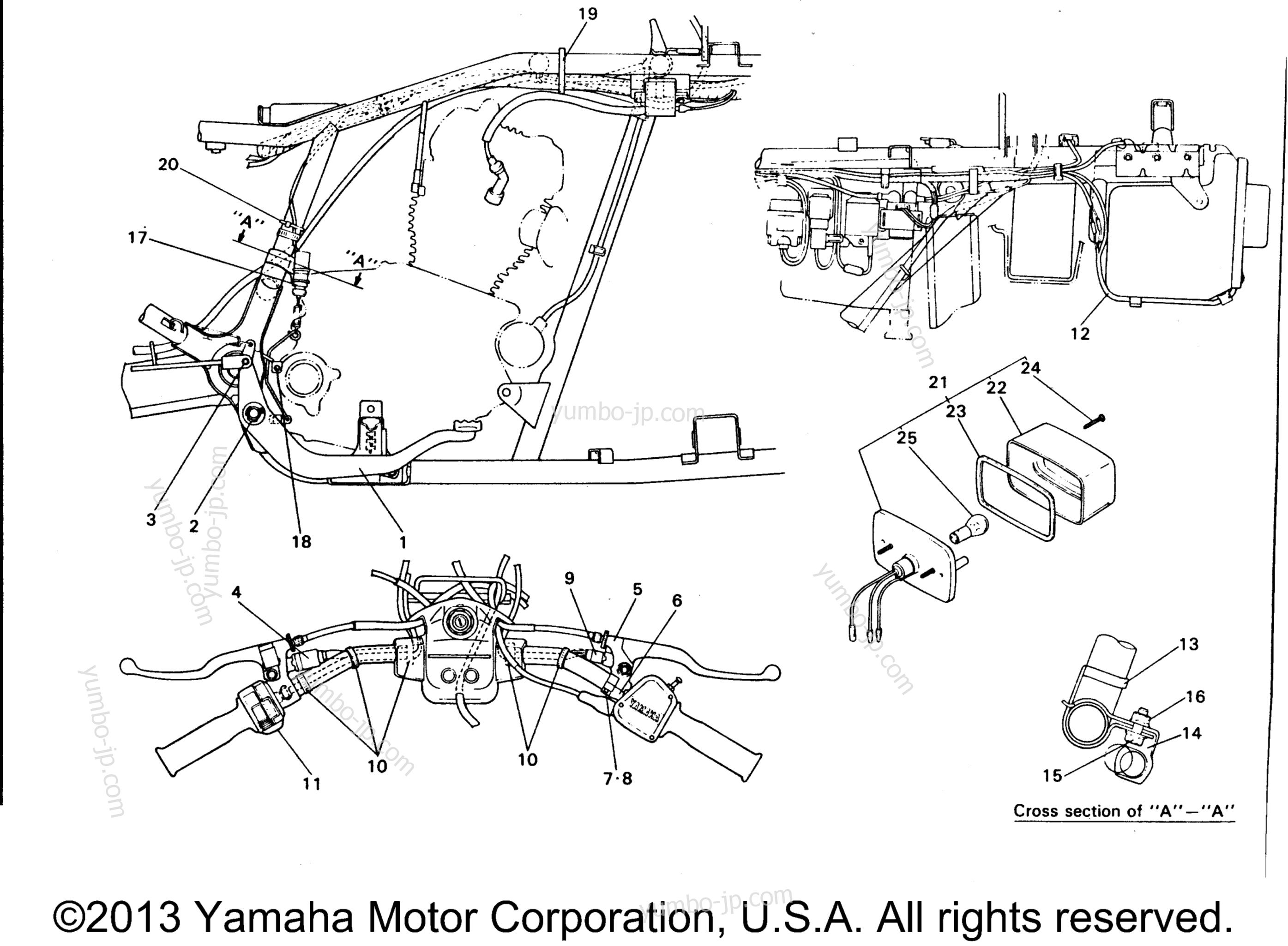 (Taillight Kit) Maine & New Hampshire for ATVs YAMAHA TIMBERWOLF 4WD (YFB250FWG_MNH) 1995 year