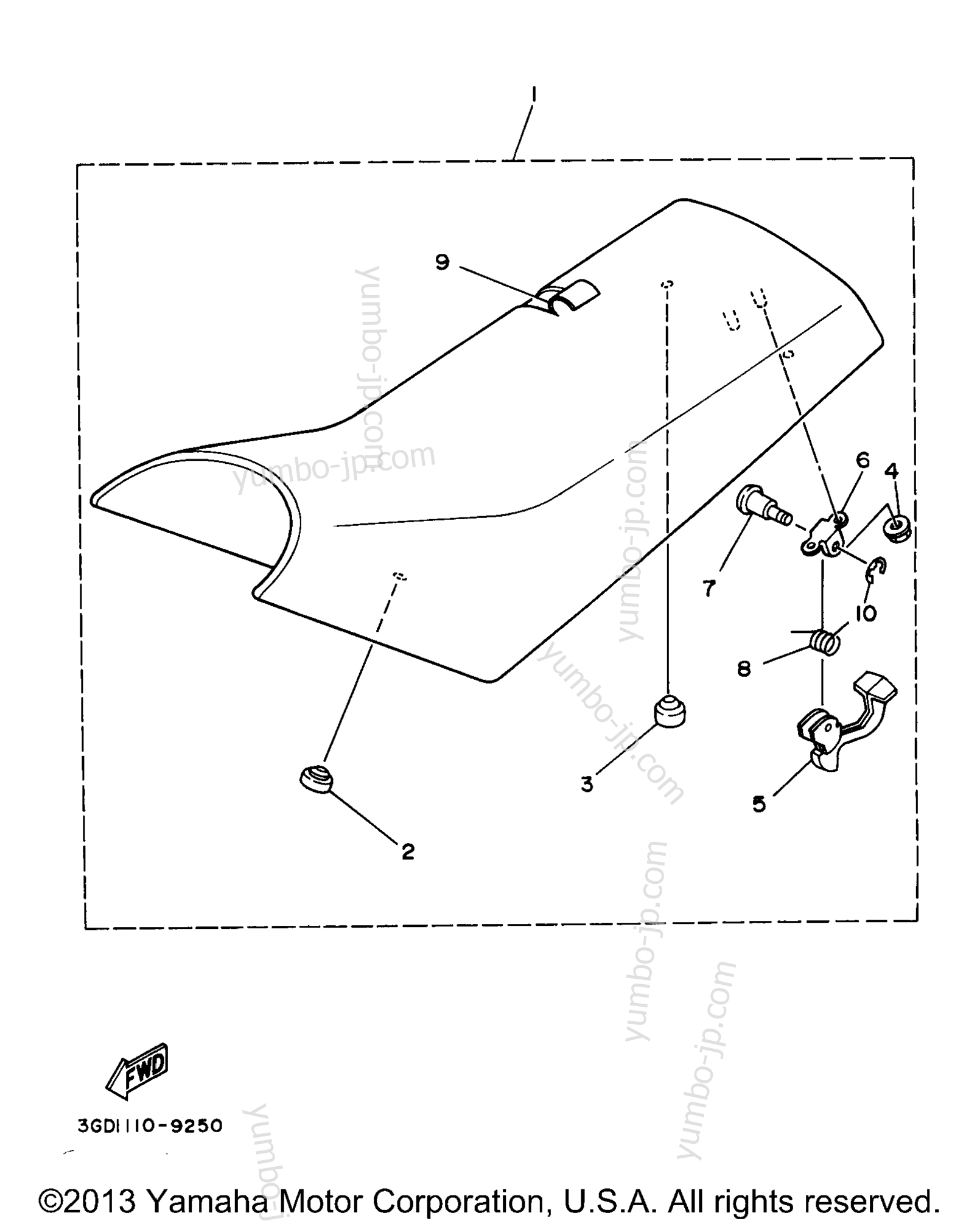 SEAT for ATVs YAMAHA WARRIOR (YFM350XJ_M) 1997 year