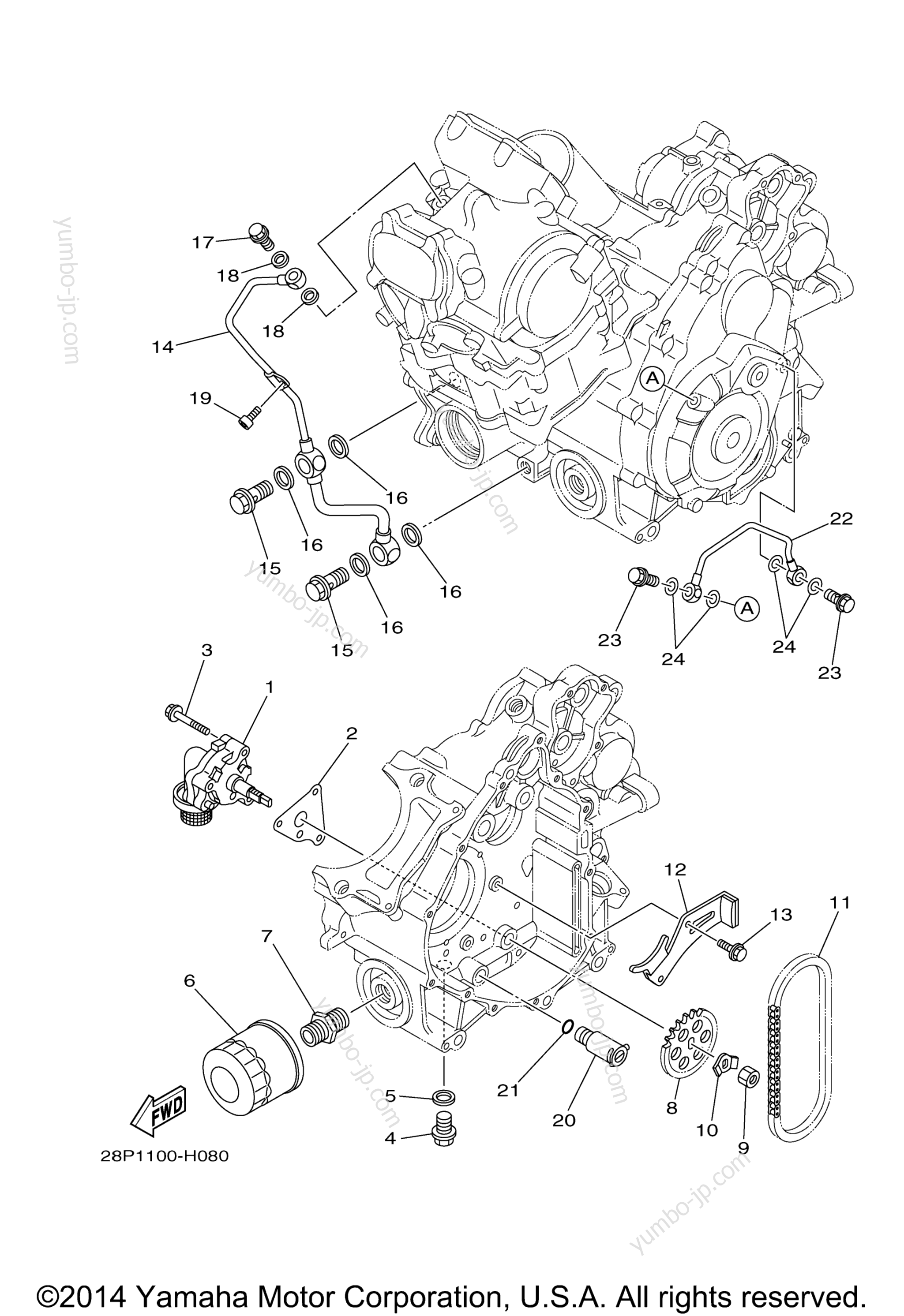 OIL PUMP for ATVs YAMAHA GRIZZLY 550 EPS 4WD (YFM5FGPAL) 2011 year