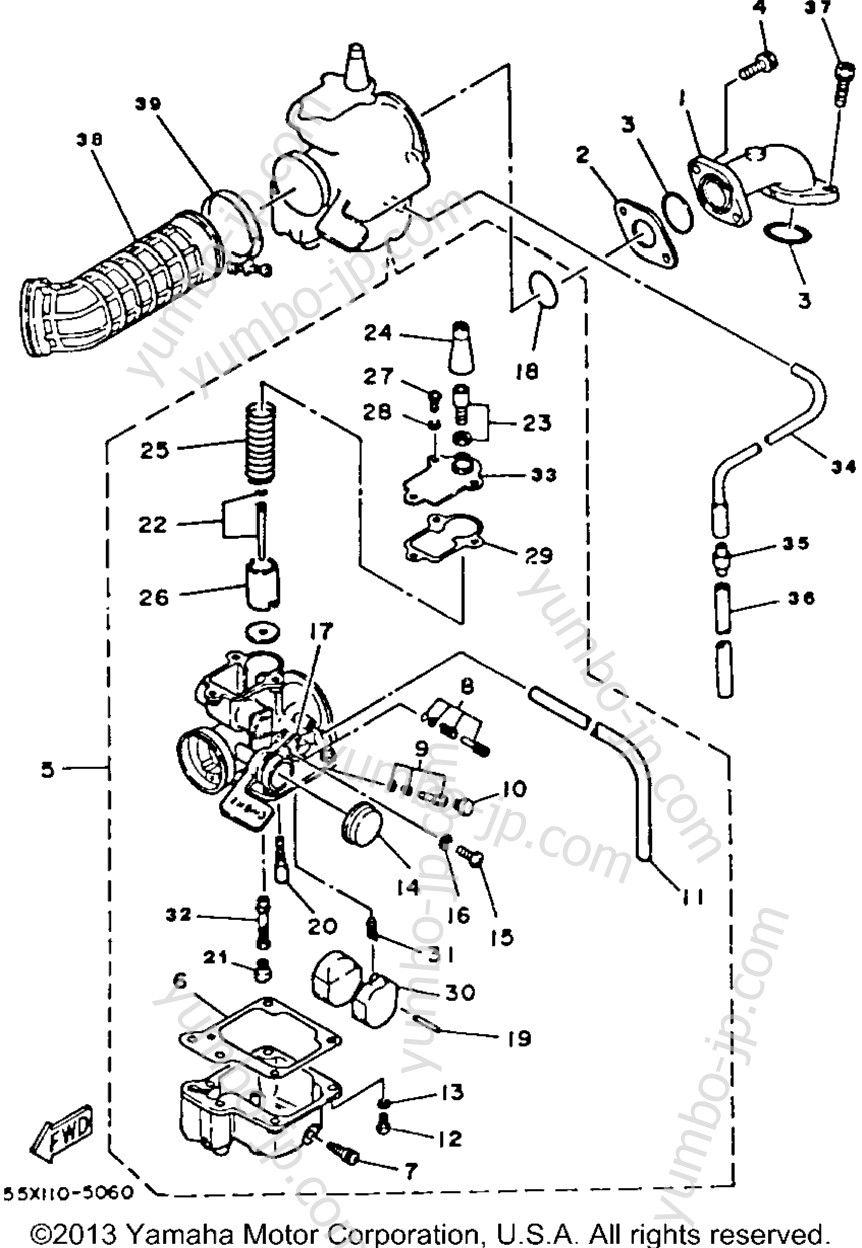 AIR CLEANER для квадроциклов YAMAHA BADGER (YFM80N) 1985 г.