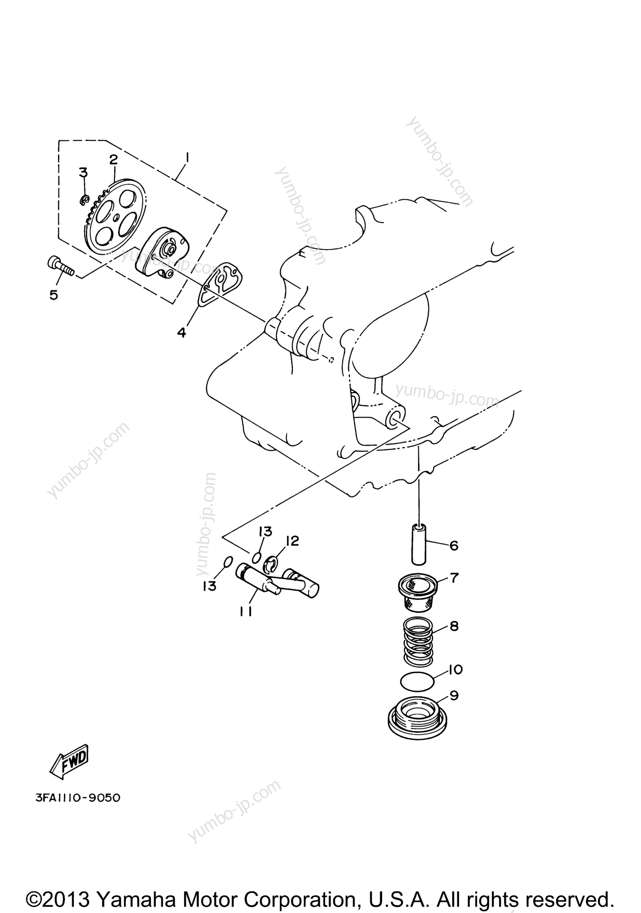 OIL PUMP for ATVs YAMAHA BREEZE (YFA1MC) CA 2000 year