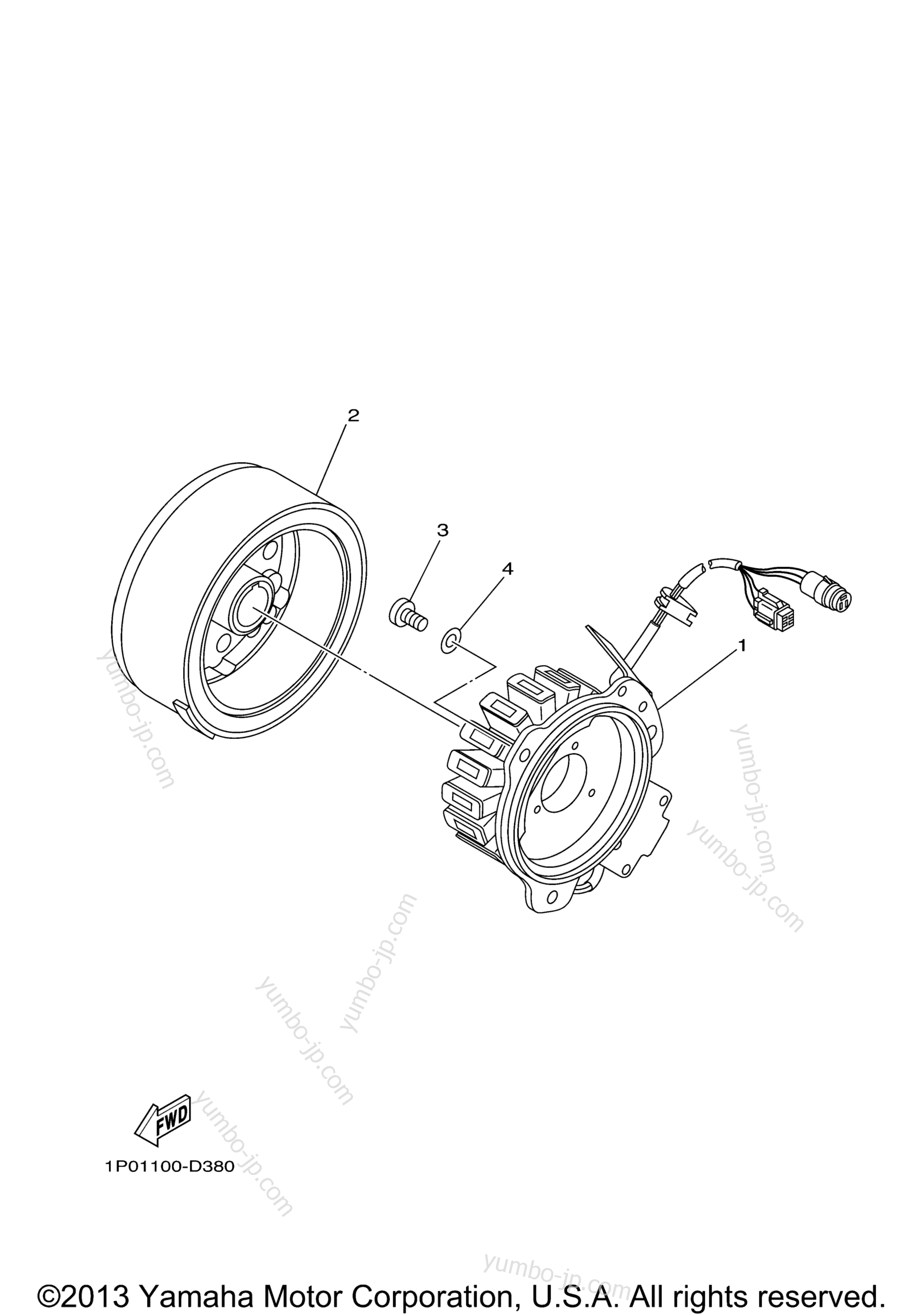 GENERATOR for ATVs YAMAHA BRUIN 250 2WD (YFM25BV) 2006 year