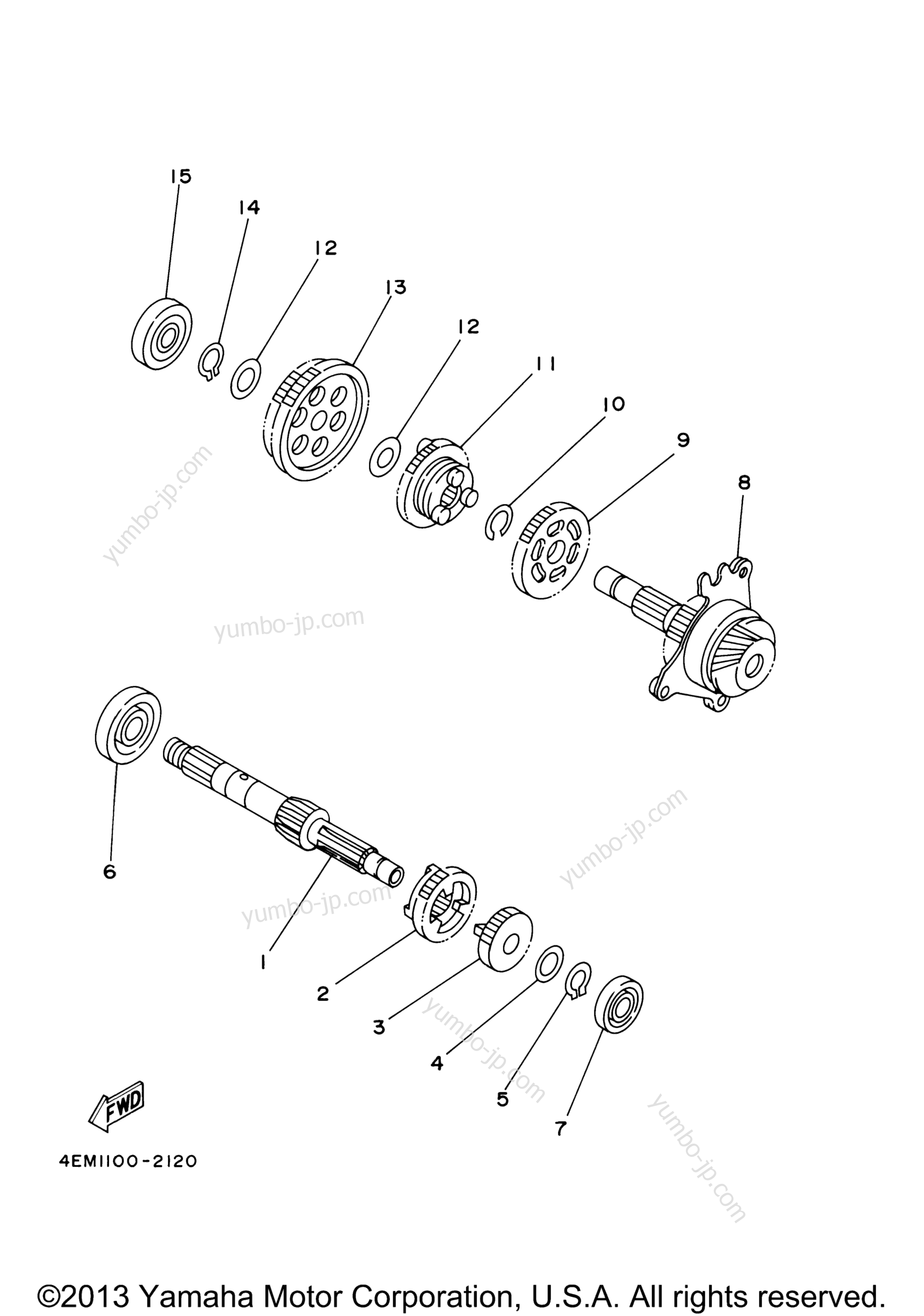 TRANSMISSION for ATVs YAMAHA GRIZZLY 80 HUNTER (YFM80GHW) 2007 year