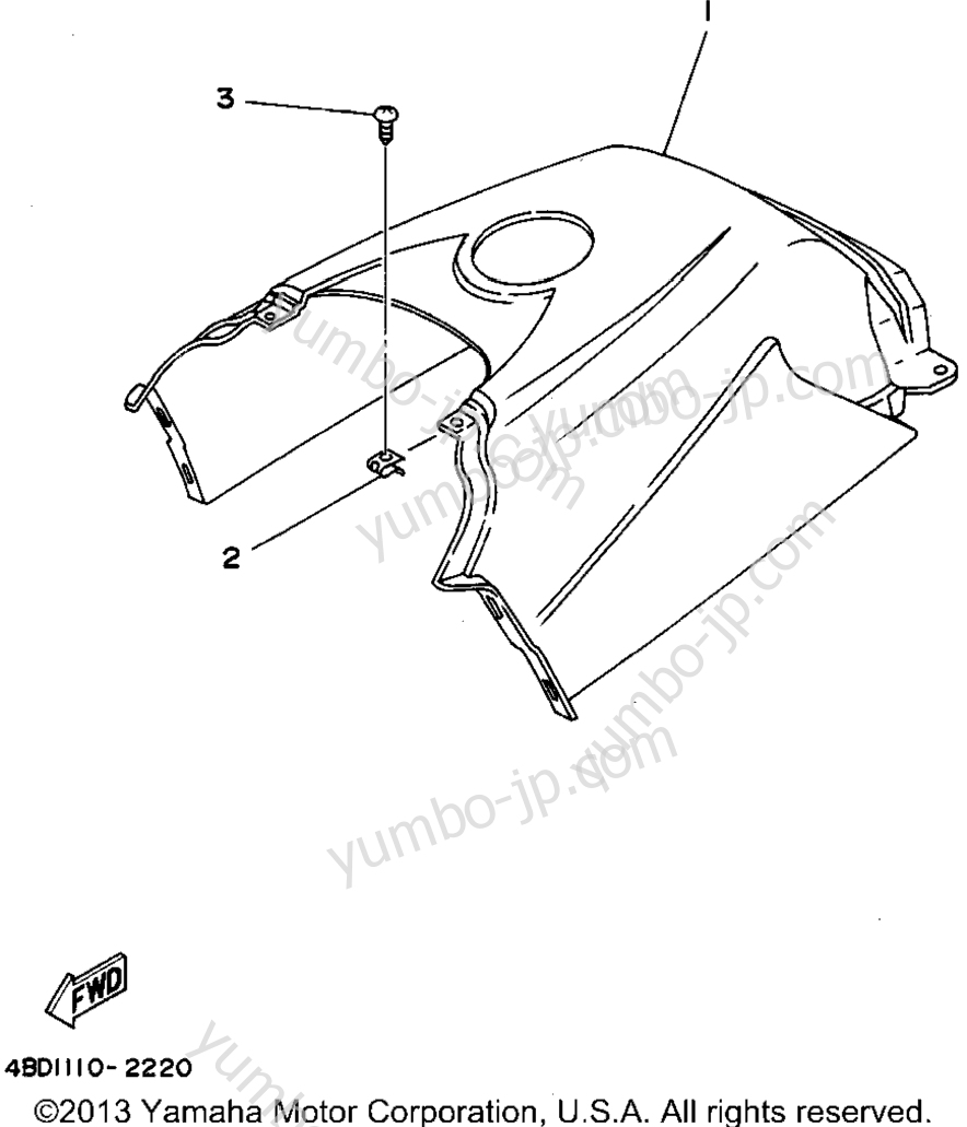 SIDE COVER for ATVs YAMAHA TIMBERWOLF 2WD (YFB250F) 1994 year