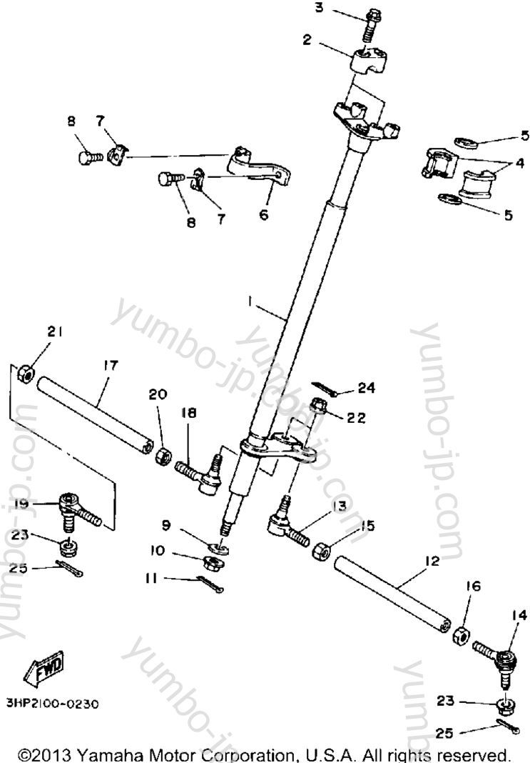 Steering для квадроциклов YAMAHA MOTO-4 (YFM350ERD) 1992 г.