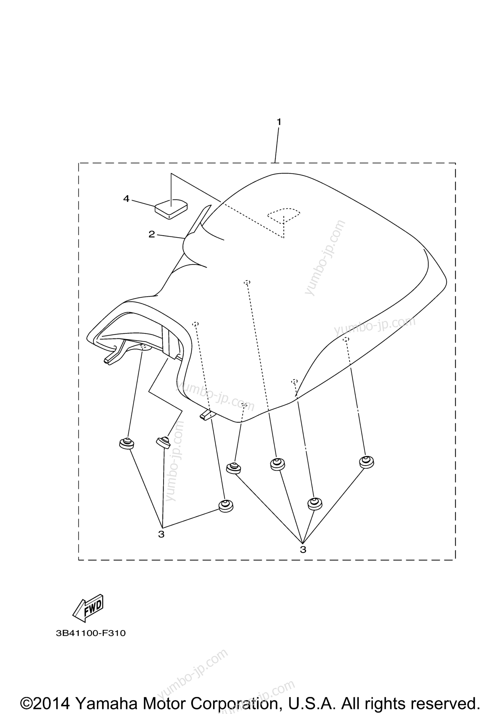 SEAT for ATVs YAMAHA GRIZZLY 550 FI 4WD (YFM5FGYL) 2009 year