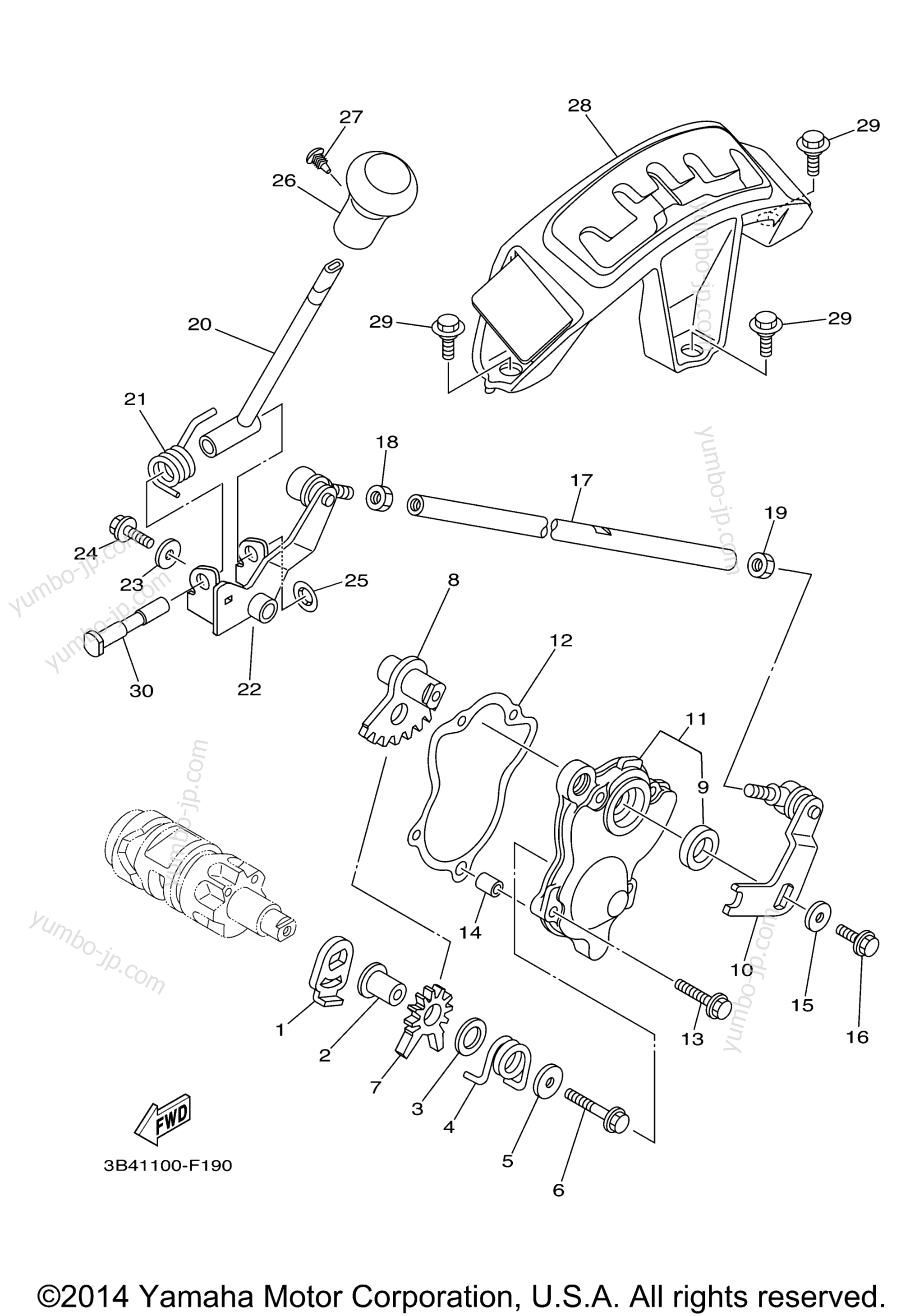 SHIFT SHAFT for ATVs YAMAHA GRIZZLY 700 OUTDOORSMAN EDITION (YFM7FGPOHW) 2007 year