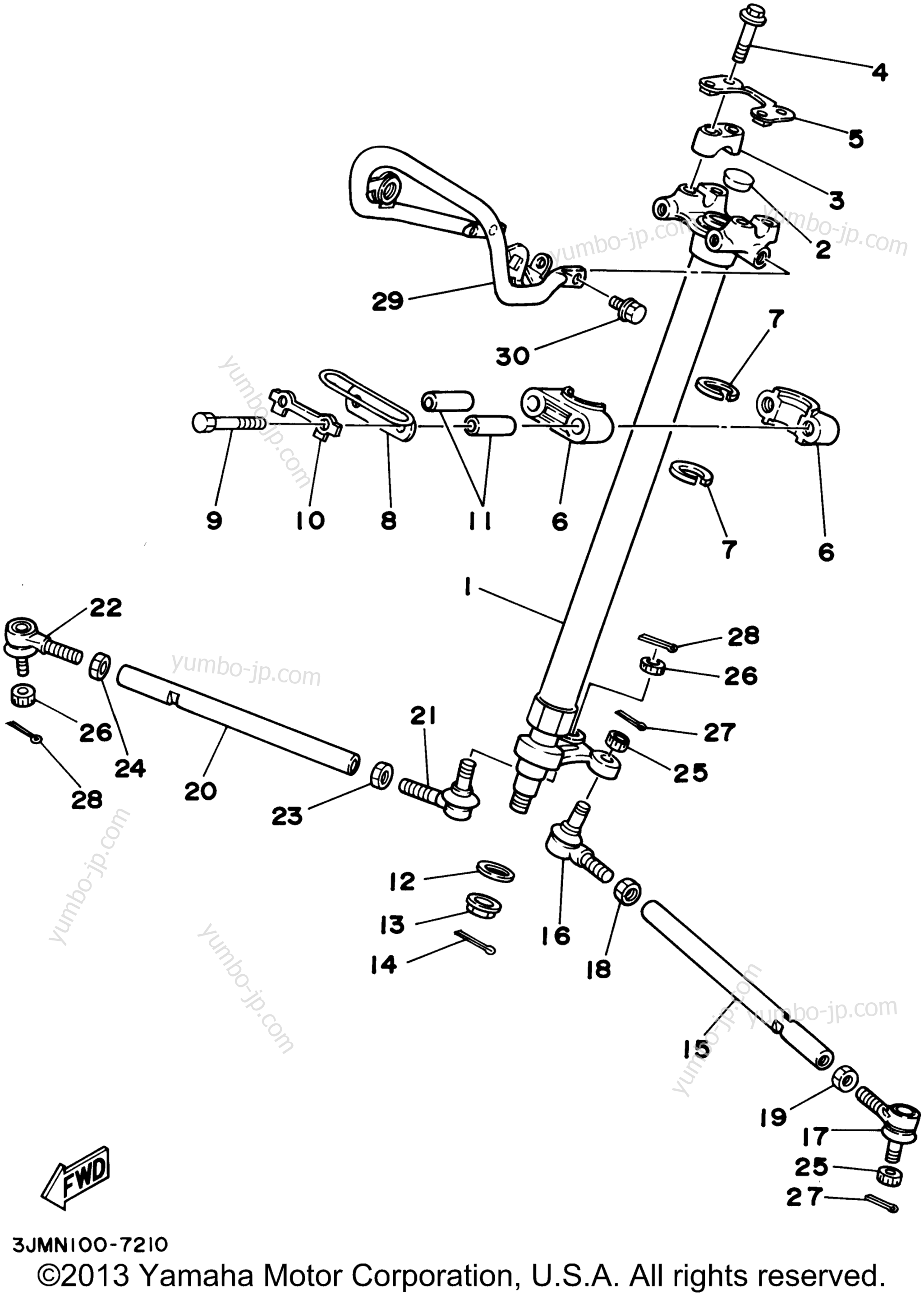 Steering для квадроциклов YAMAHA BLASTER (YFS200P) 2002 г.