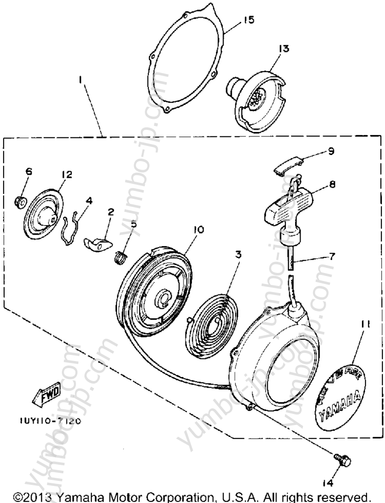 Starter (Alt - Parts) для квадроциклов YAMAHA MOTO-4 (YFM350ERA) 1990 г.