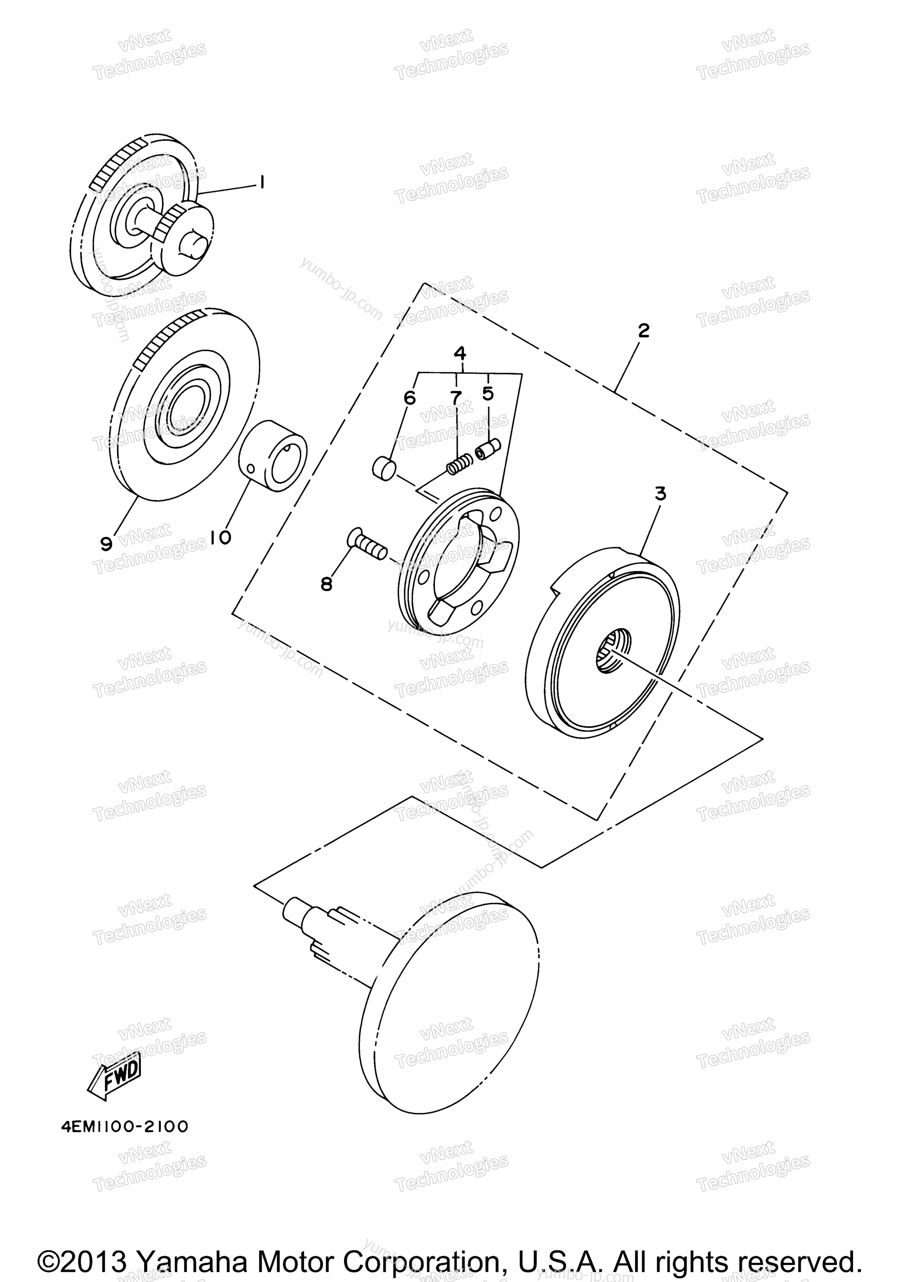 STARTER CLUTCH for ATVs YAMAHA BADGER (YFM80M) 2000 year