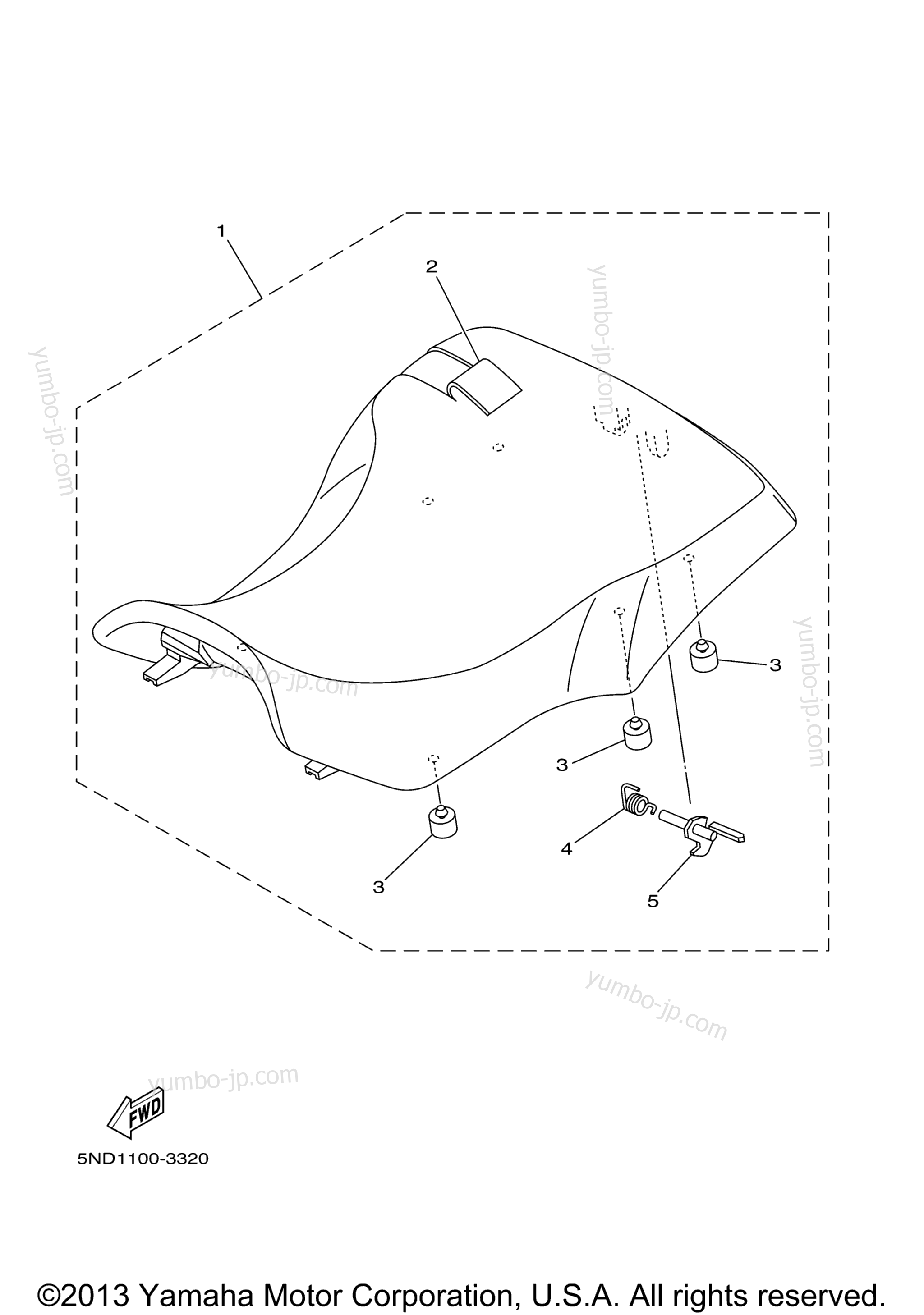 SEAT for ATVs YAMAHA GRIZZLY 350 IRS HUNTER (YFM35FGIHW) 2007 year