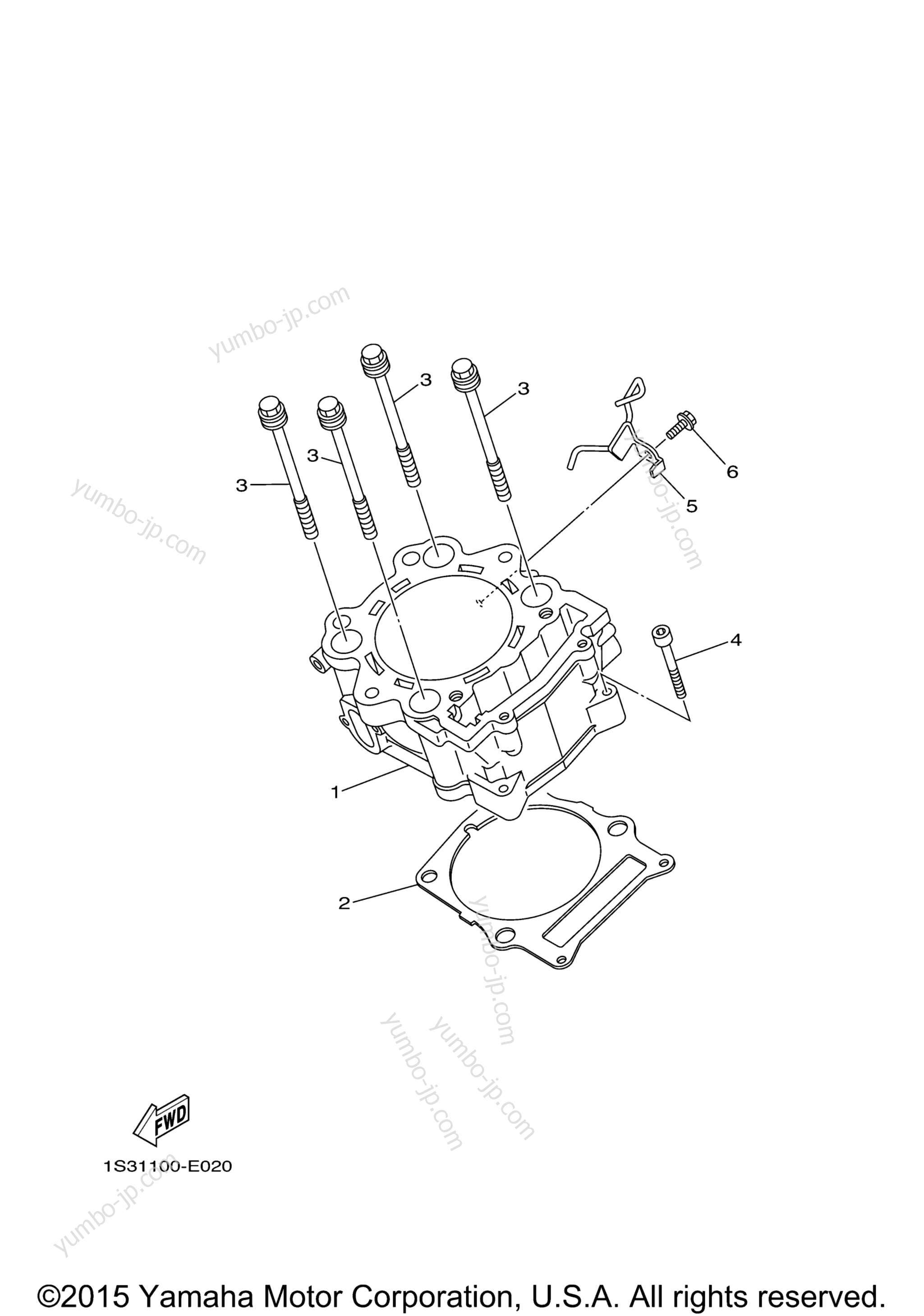 CYLINDER for ATVs YAMAHA RAPTOR 700 (YFM70RSBGL) 2016 year