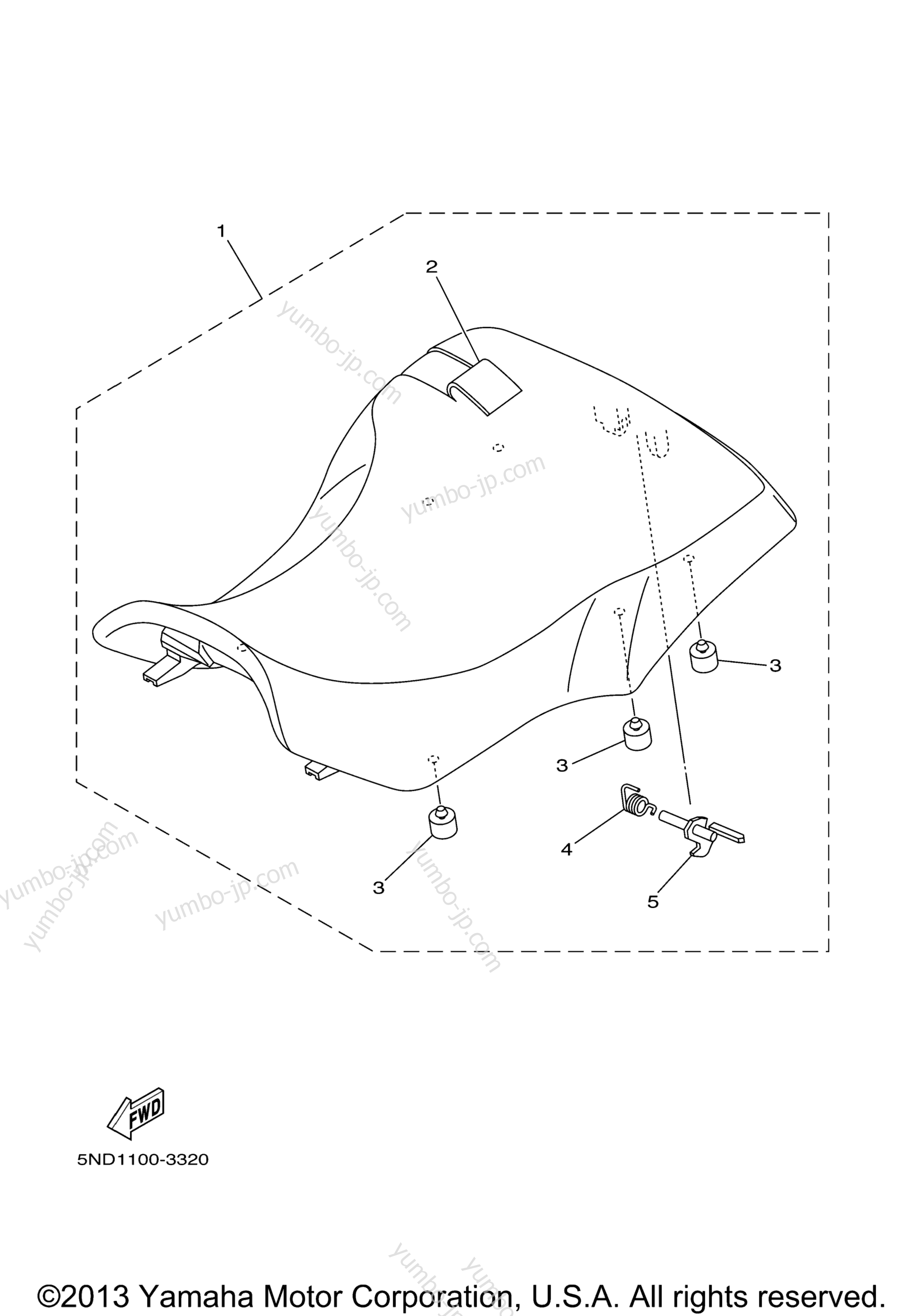 SEAT for ATVs YAMAHA KODIAK 450 AUTO 4X4 (YFM45FAS) 2004 year