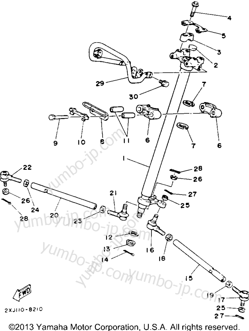 Steering для квадроциклов YAMAHA BLASTER (YFS200E_MN) 1993 г.