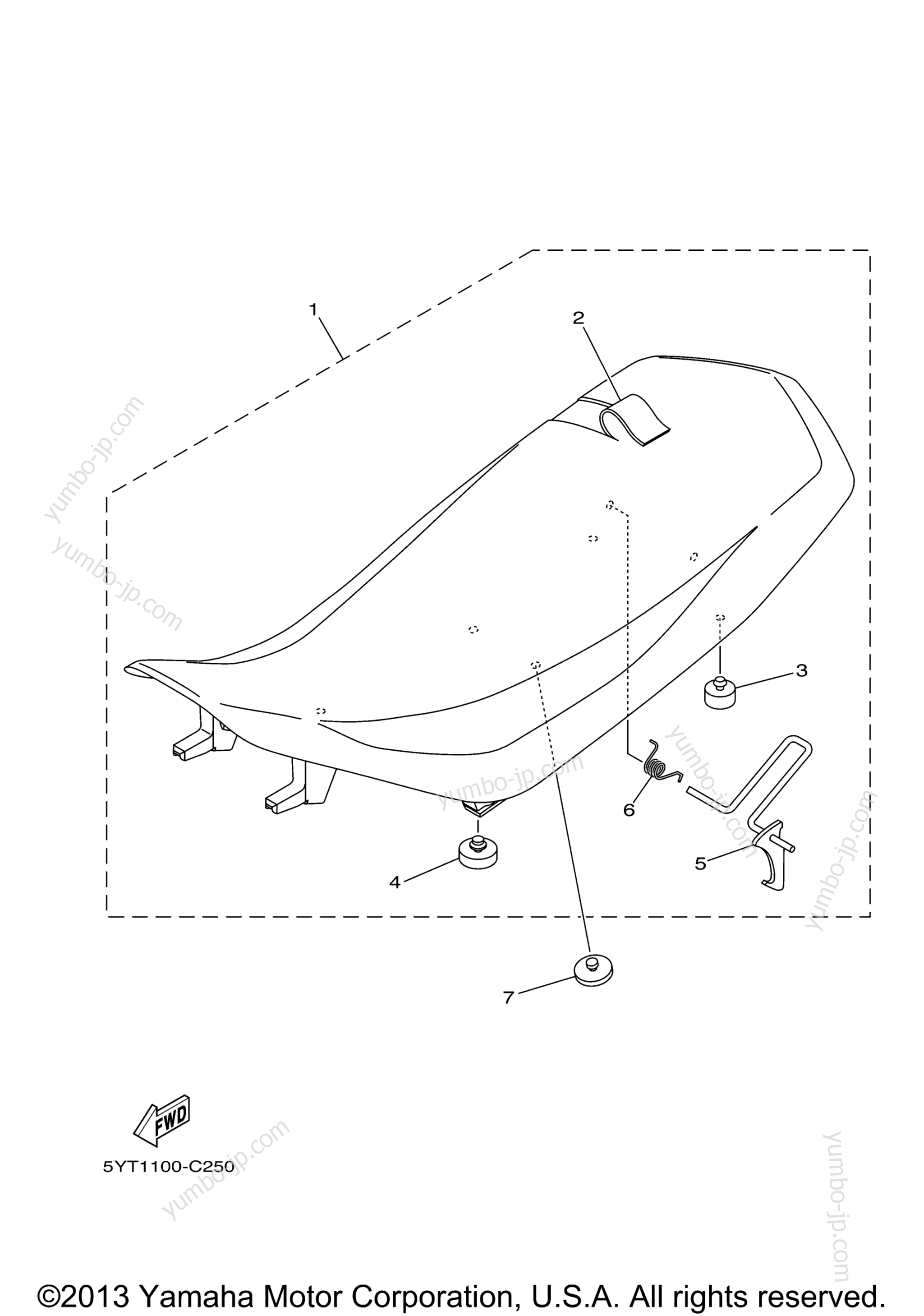 SEAT for ATVs YAMAHA RAPTOR 350 (YFM35RW) 2007 year