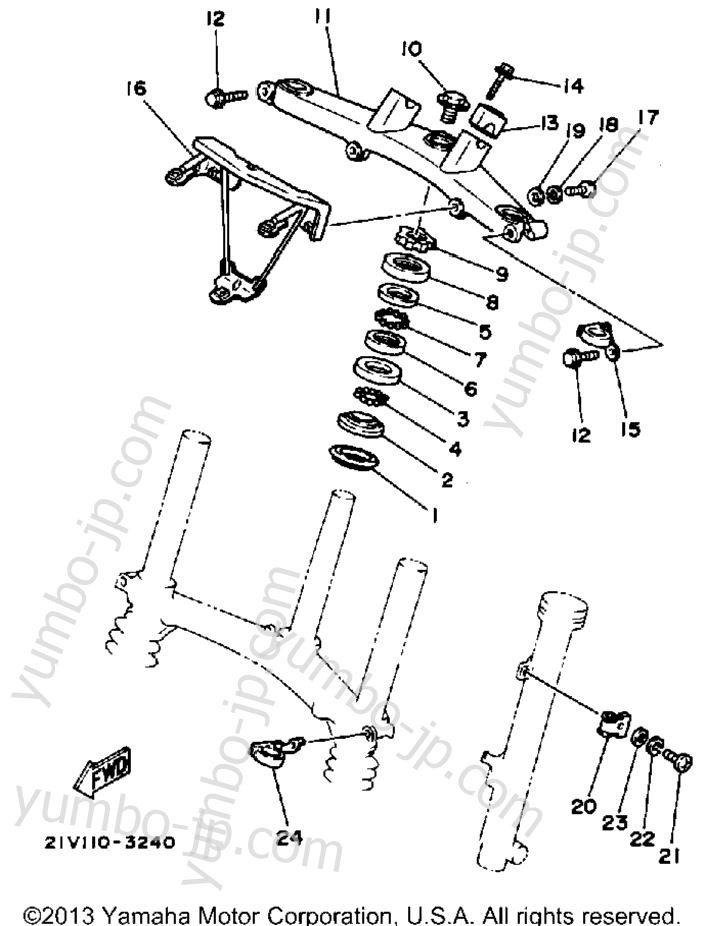 Steering для квадроциклов YAMAHA YTM200L (YTM200K) 1983 г.
