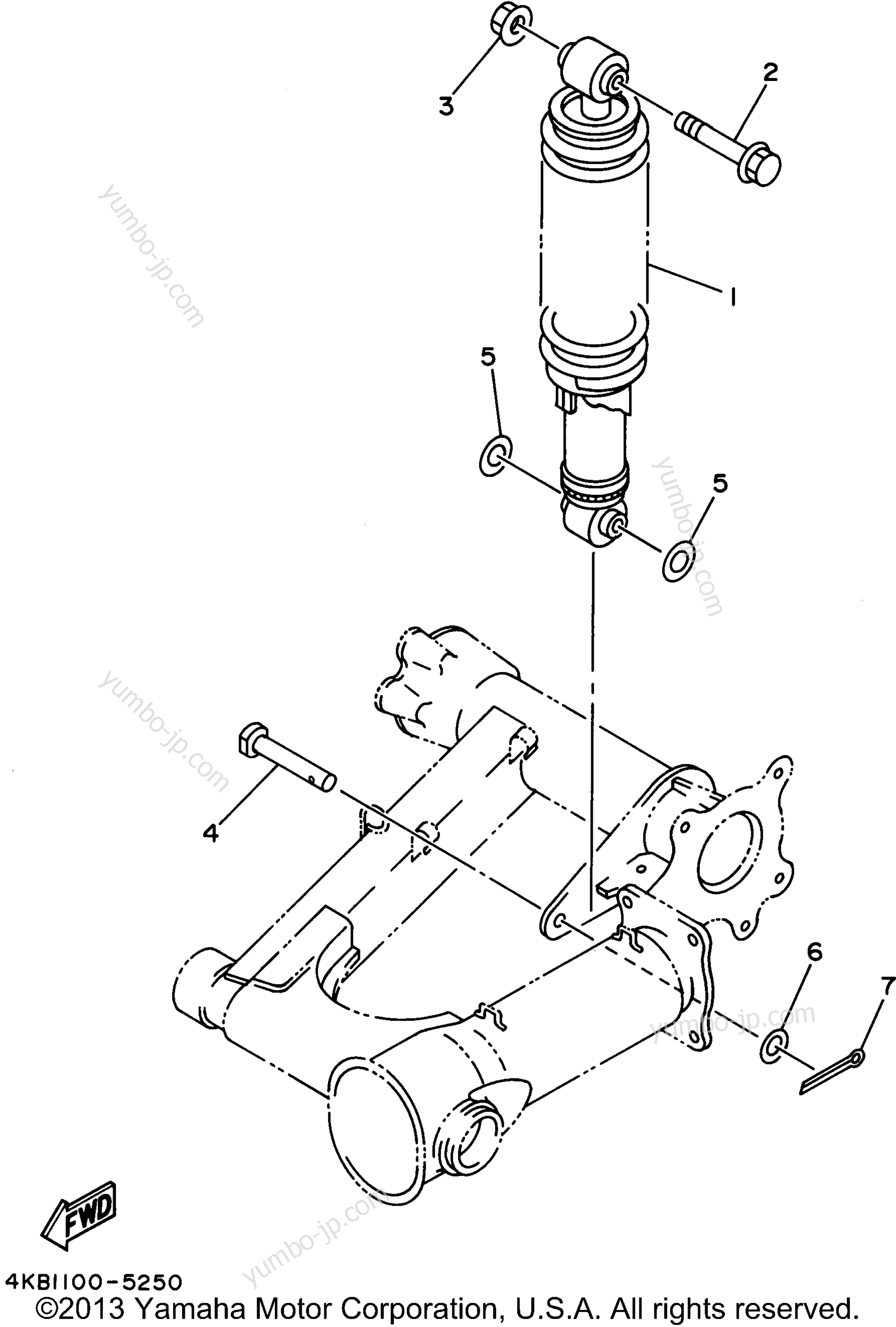 Rear Suspension для квадроциклов YAMAHA WOLVERINE (YFM35FXG_M) 1995 г.