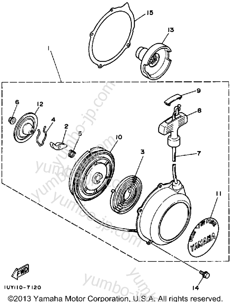 Starter (Alternate Parts) для квадроциклов YAMAHA BIG BEAR 4WD (YFM350FWW) 1989 г.