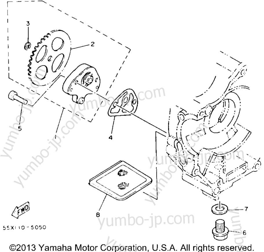 Масляный насос для квадроциклов YAMAHA BADGER (YFM80E) 1993 г.