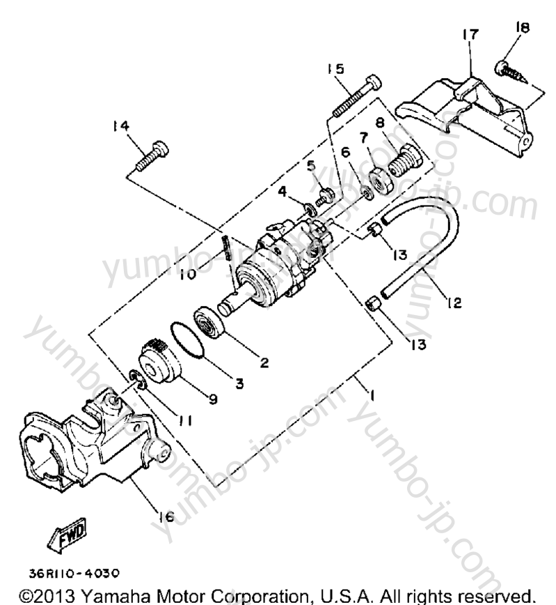 OIL PUMP for ATVs YAMAHA YT60N 1985 year