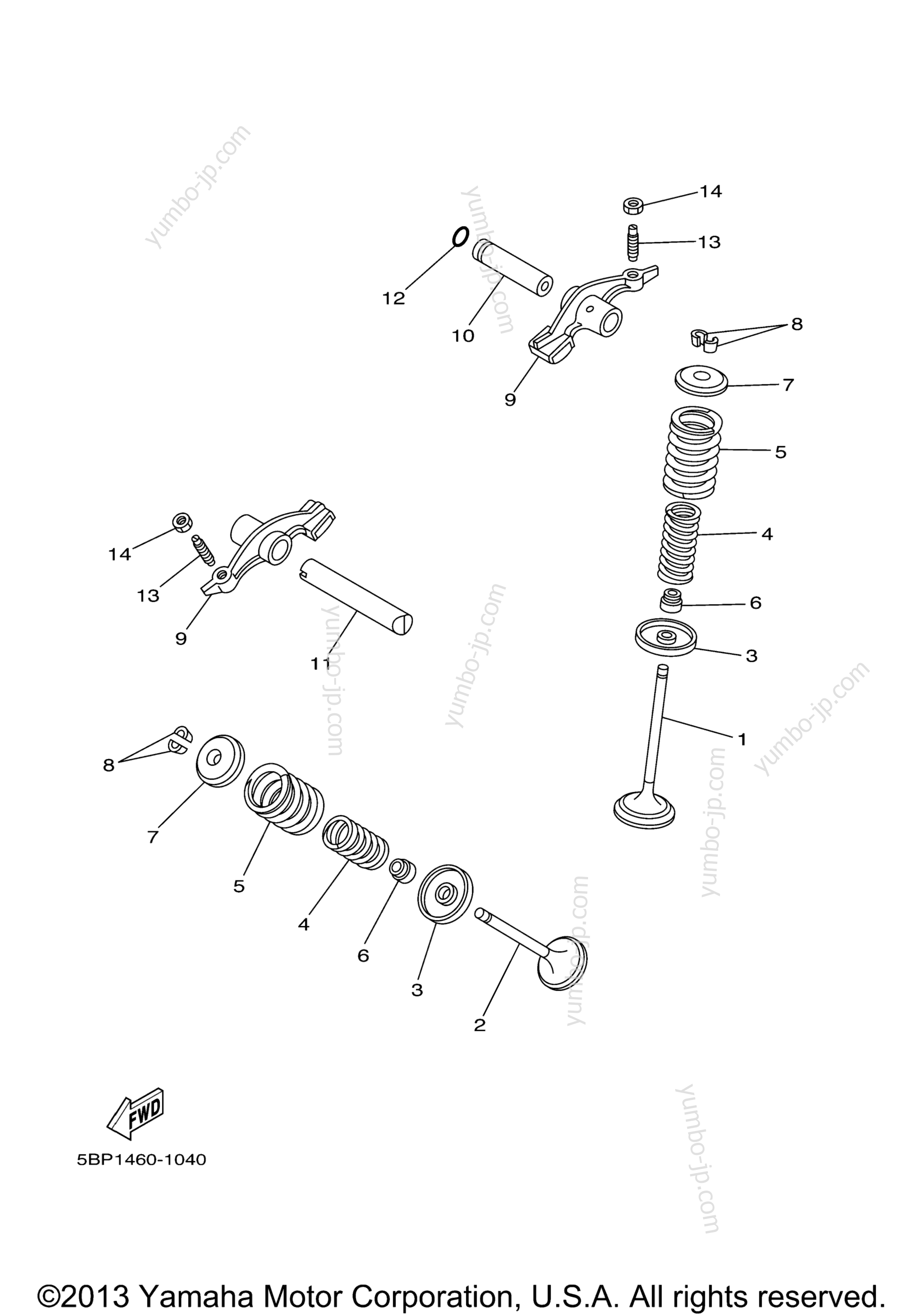 VALVE for ATVs YAMAHA RAPTOR 250 (YFM25RDW) 2013 year