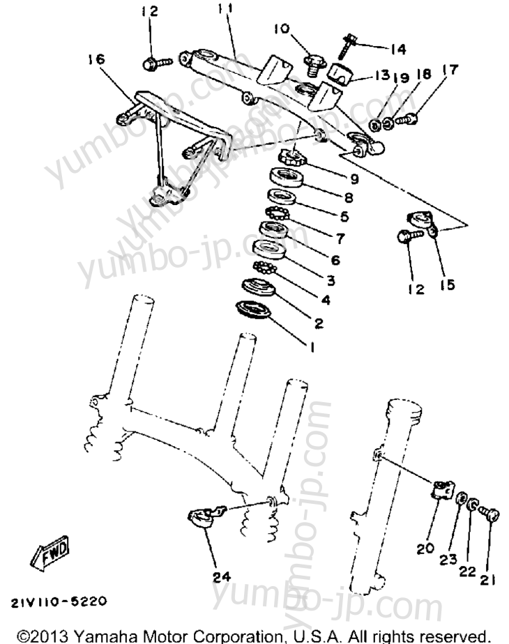 Steering для квадроциклов YAMAHA YTM200N 1985 г.