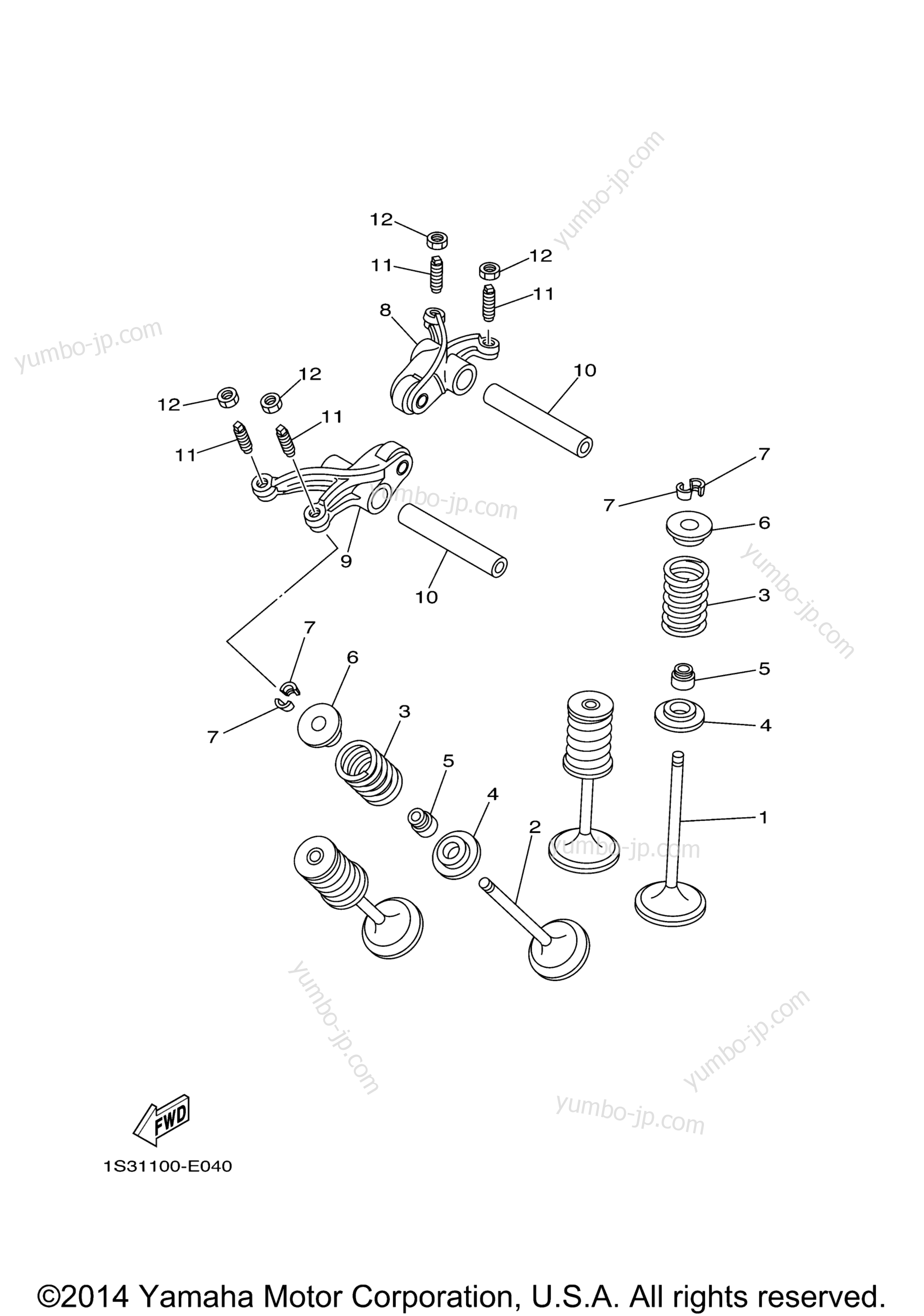 VALVE for ATVs YAMAHA GRIZZLY 700 HUNTER (YFM7FGHA) 2011 year