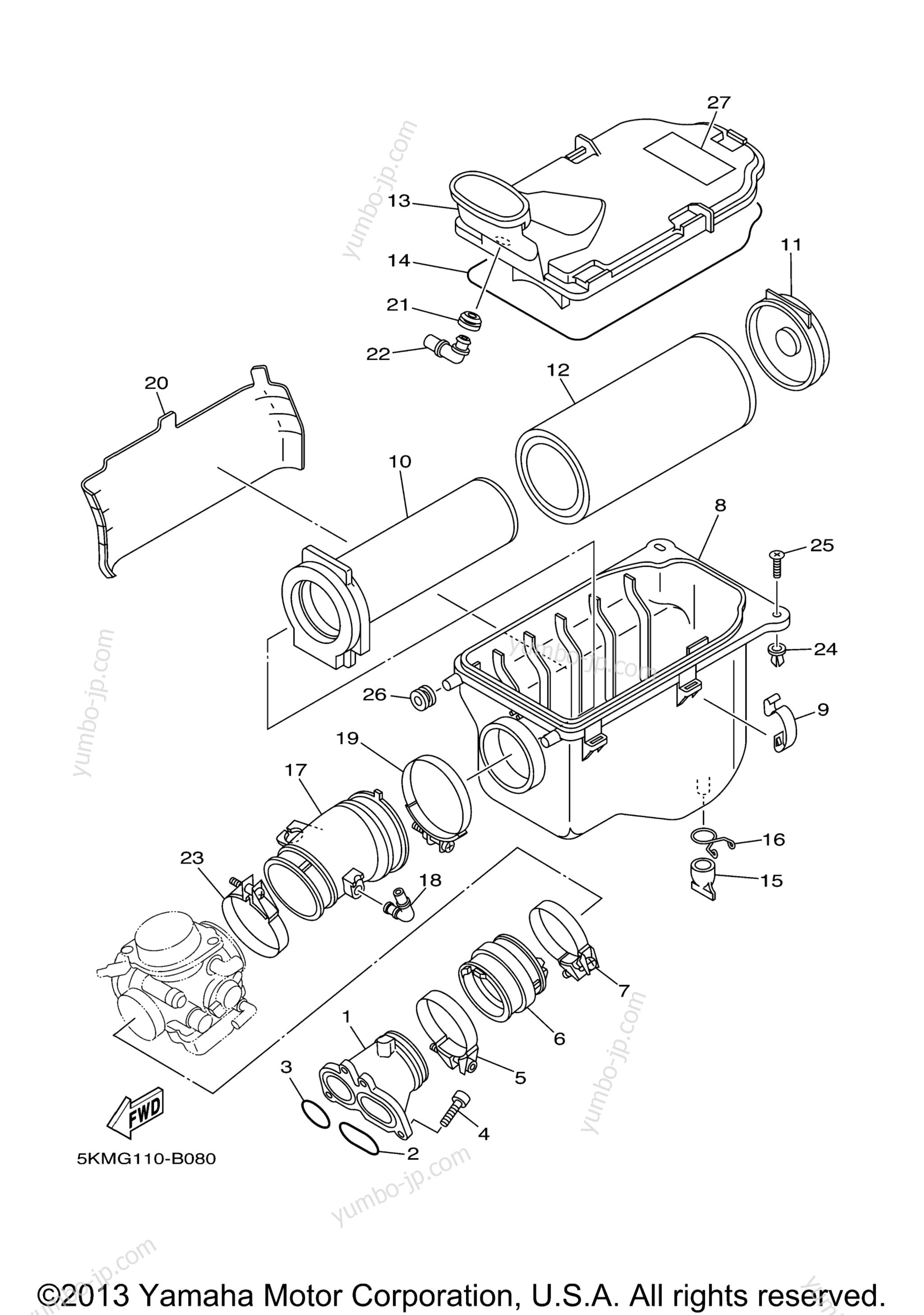 Intake for ATVs YAMAHA GRIZZLY 660 HUNTER (YFM66FAHT) 2005 year