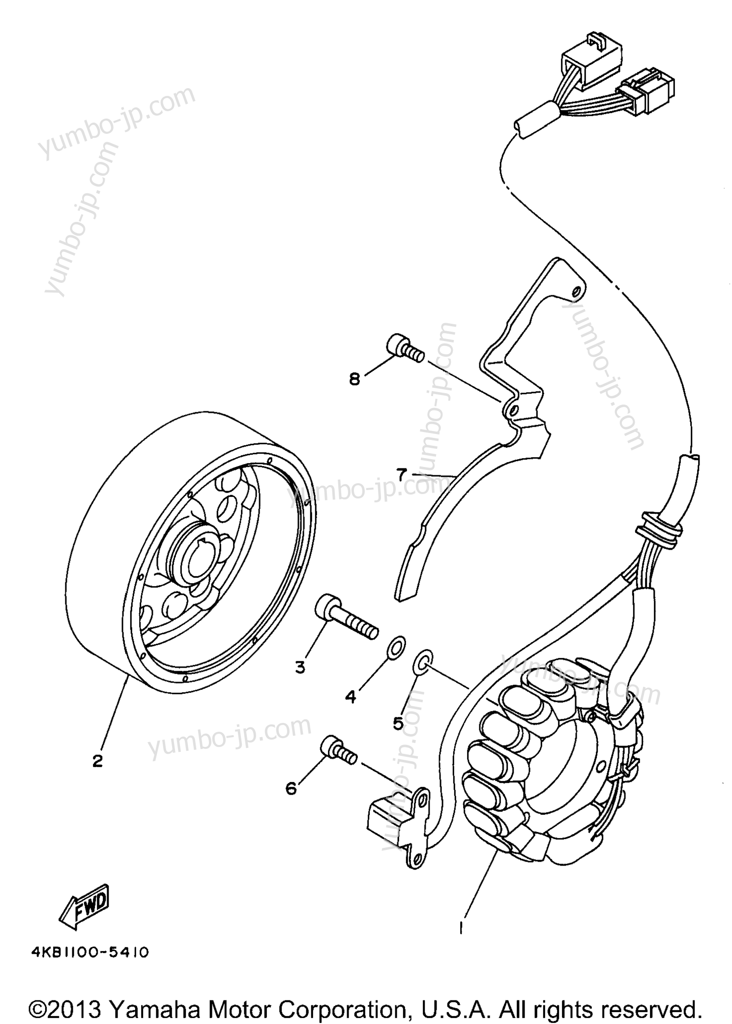 GENERATOR для квадроциклов YAMAHA BIG BEAR 4WD (YFM350FWBK) 1998 г.