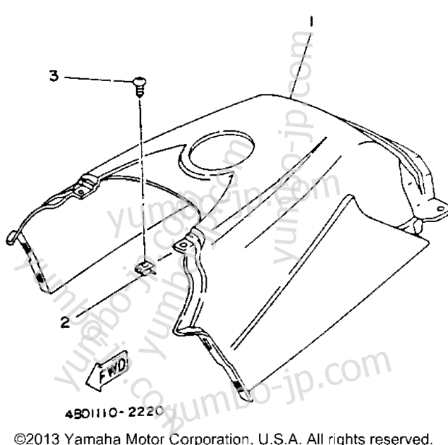 SIDE COVER for ATVs YAMAHA YFB250E_MN 1993 year