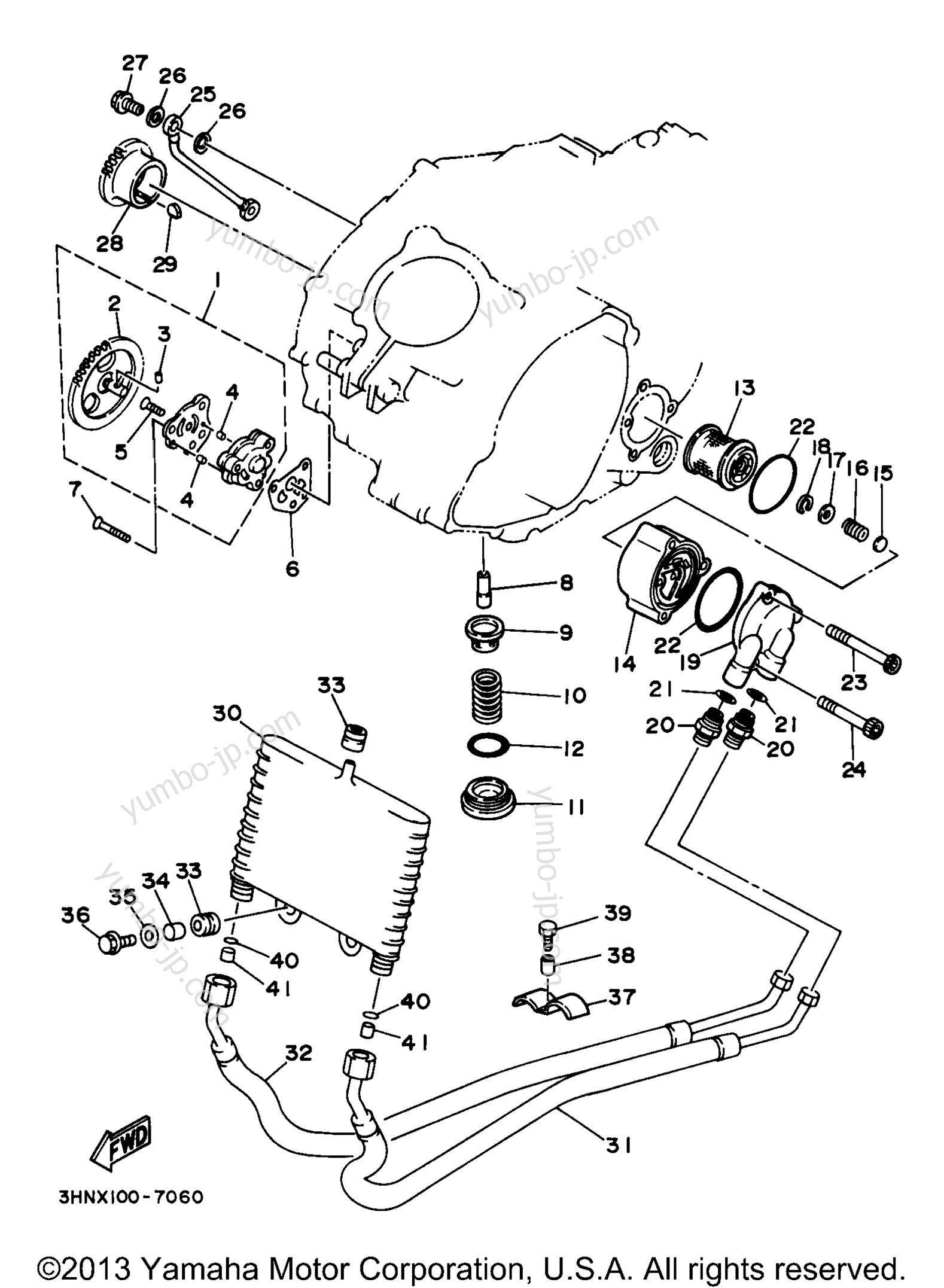 Масляный насос для квадроциклов YAMAHA BIG BEAR 4WD (YFM350FWJ) 1997 г.