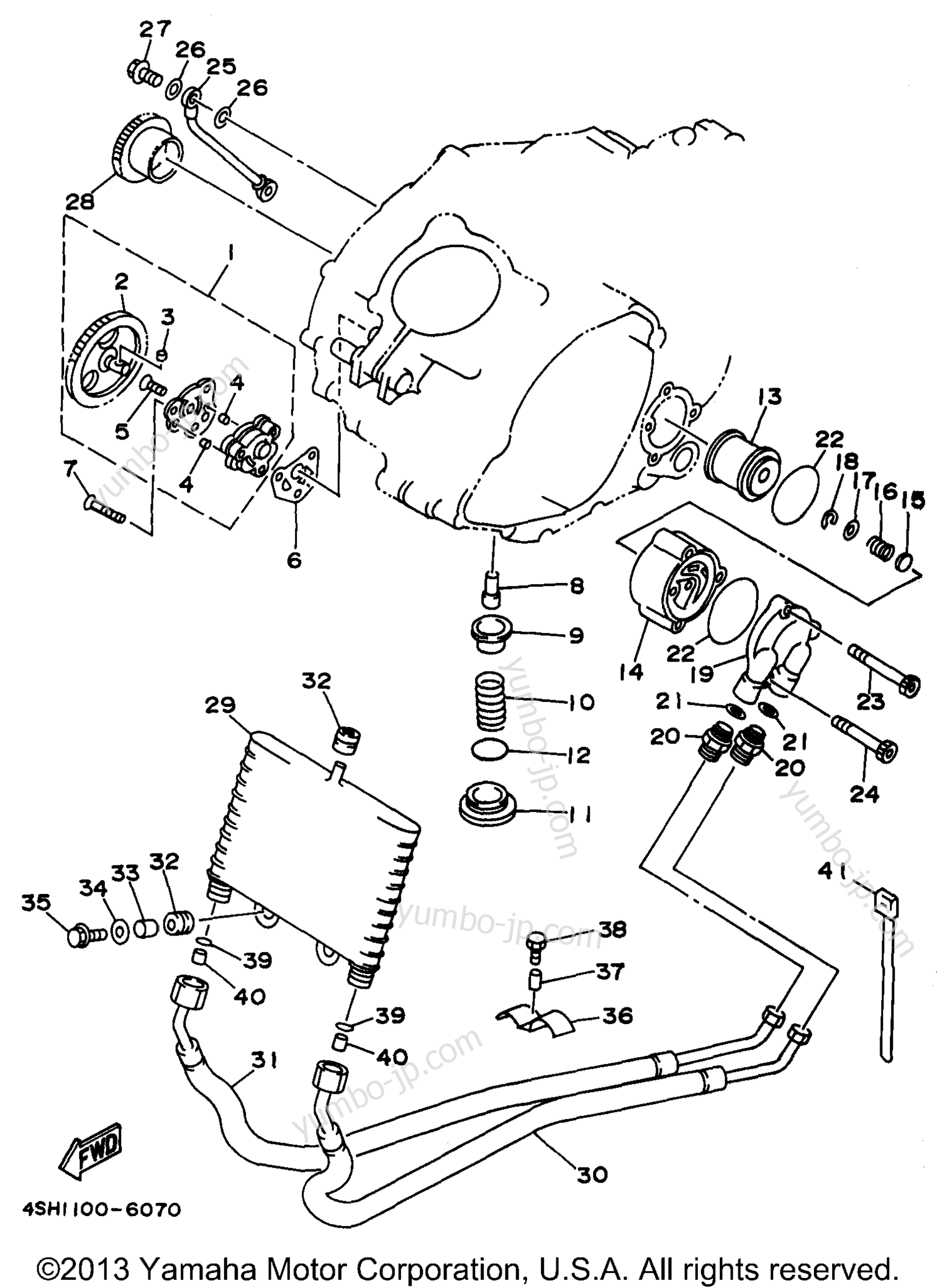 Масляный насос для квадроциклов YAMAHA KODIAK 4WD (YFM400FWK) 1998 г.