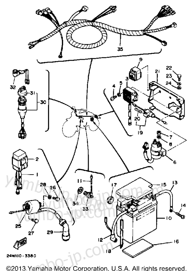 Electrical 1 для квадроциклов YAMAHA YTM200EK 1983 г.