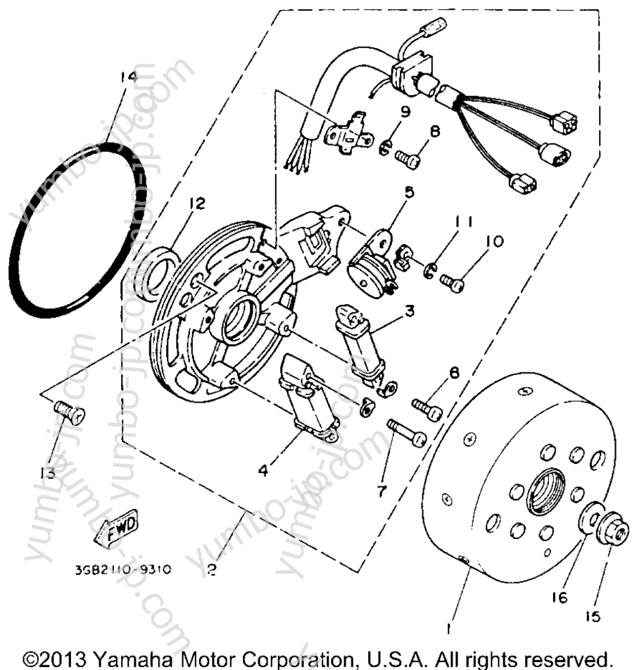 GENERATOR для квадроциклов YAMAHA BADGER (YFM80E) 1993 г.
