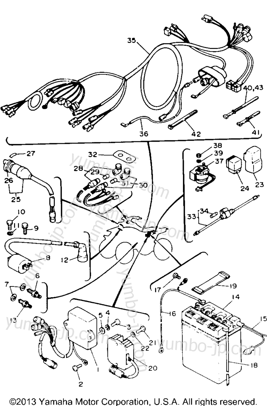 Electrical 1 для квадроциклов YAMAHA WARRIOR (YFM350XB_M) 1991 г.