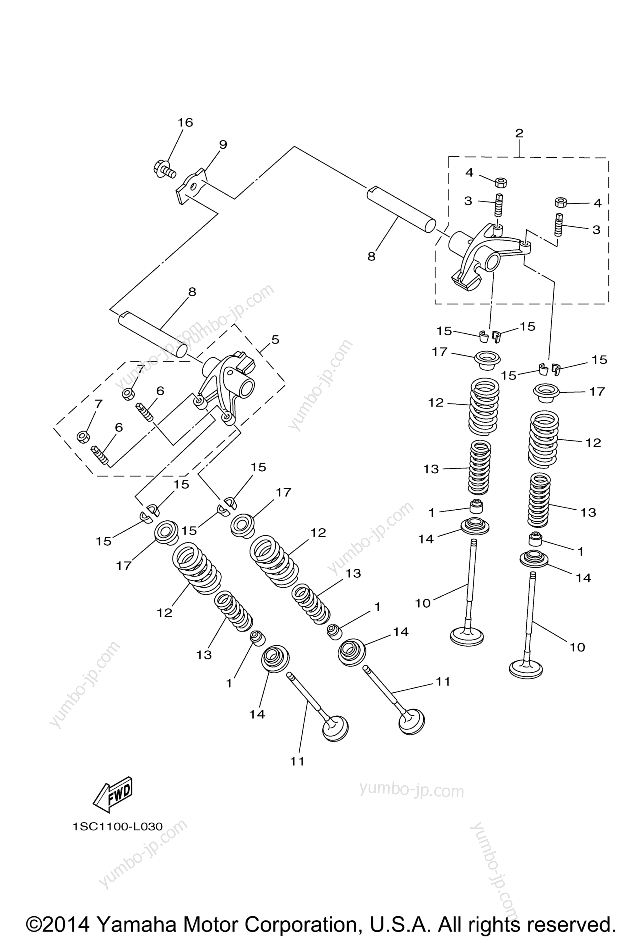 VALVE for ATVs YAMAHA GRIZZLY 300 (YFM30GDL) 2013 year