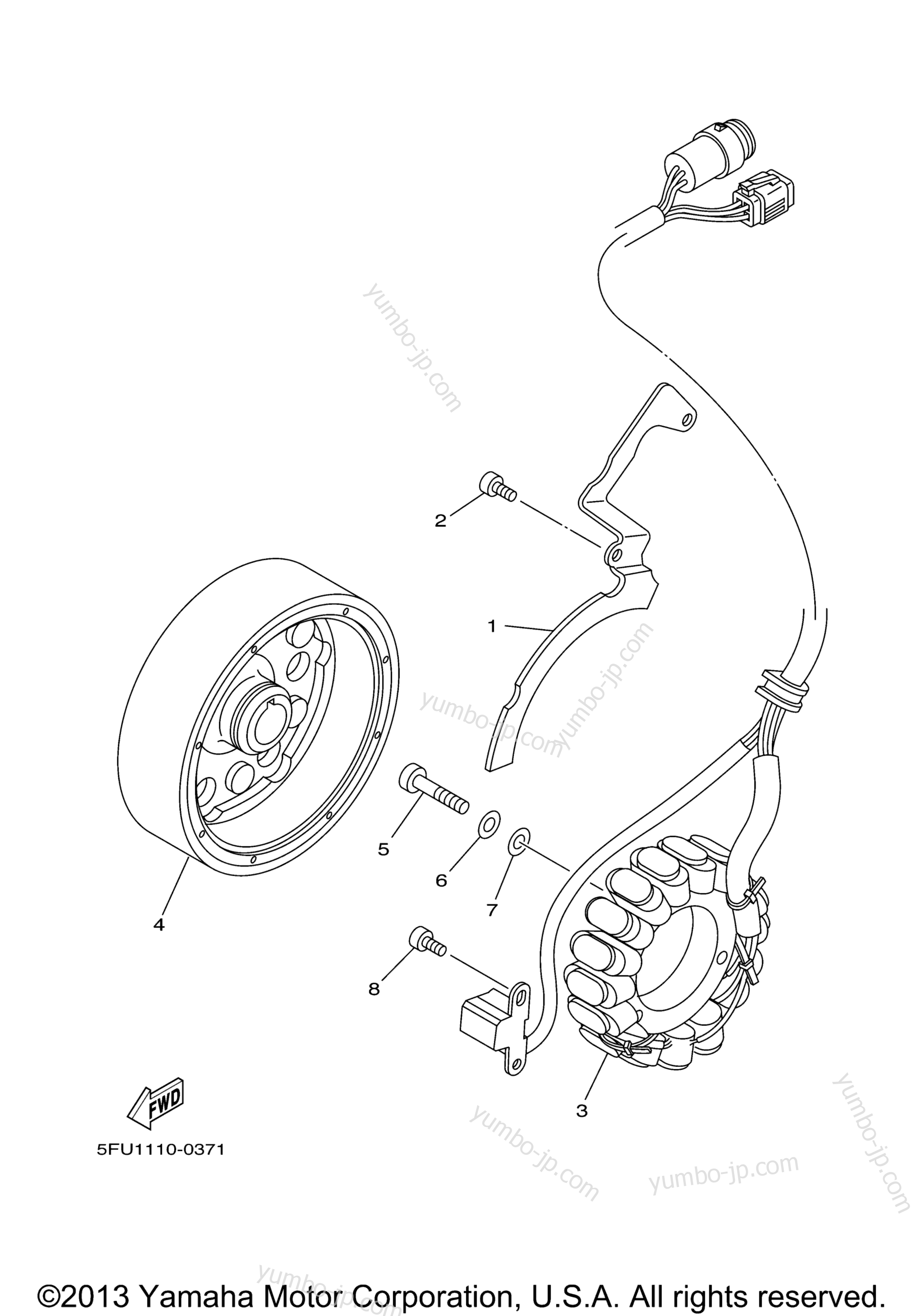 GENERATOR для квадроциклов YAMAHA BIG BEAR 2WD REALTREE (YFM400HN) 2001 г.
