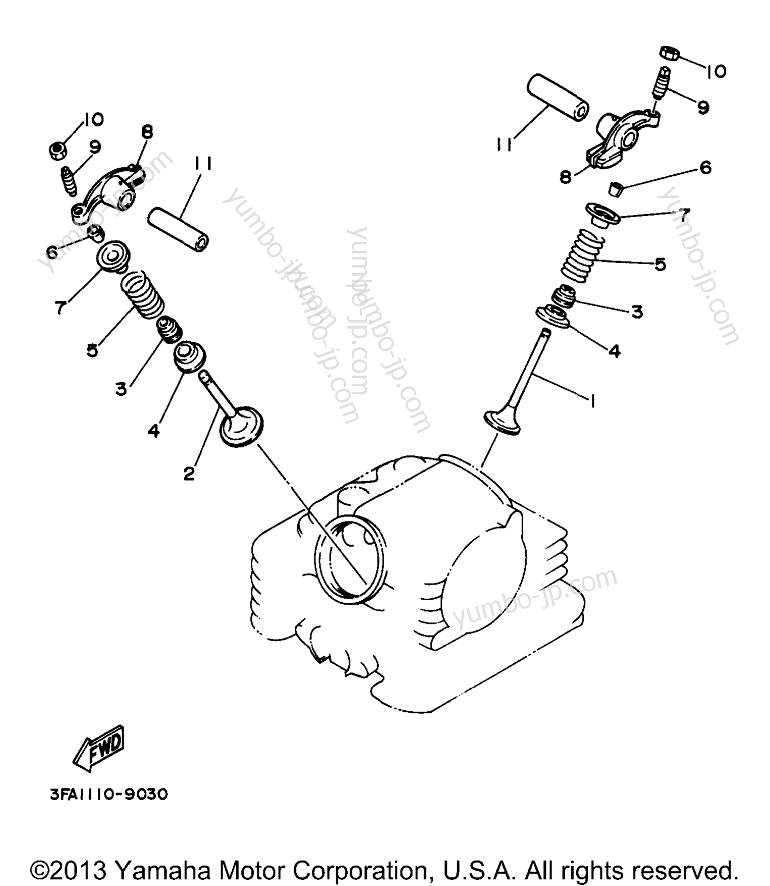 VALVE для квадроциклов YAMAHA BREEZE (YFA1K) 1998 г.