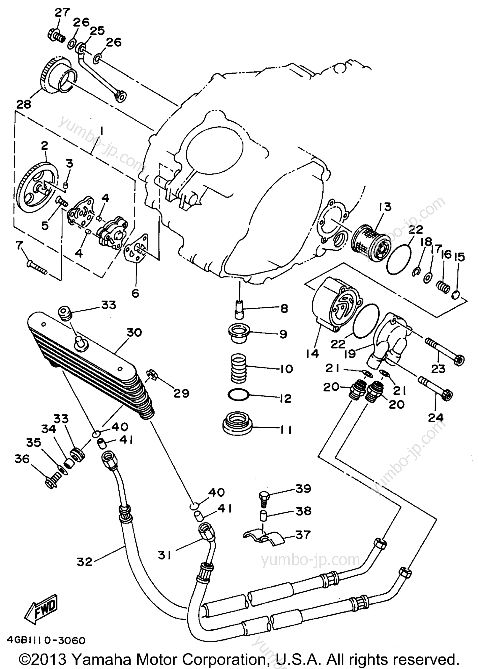 Масляный насос для квадроциклов YAMAHA KODIAK 4WD (YFM400FWF_) 1994 г.